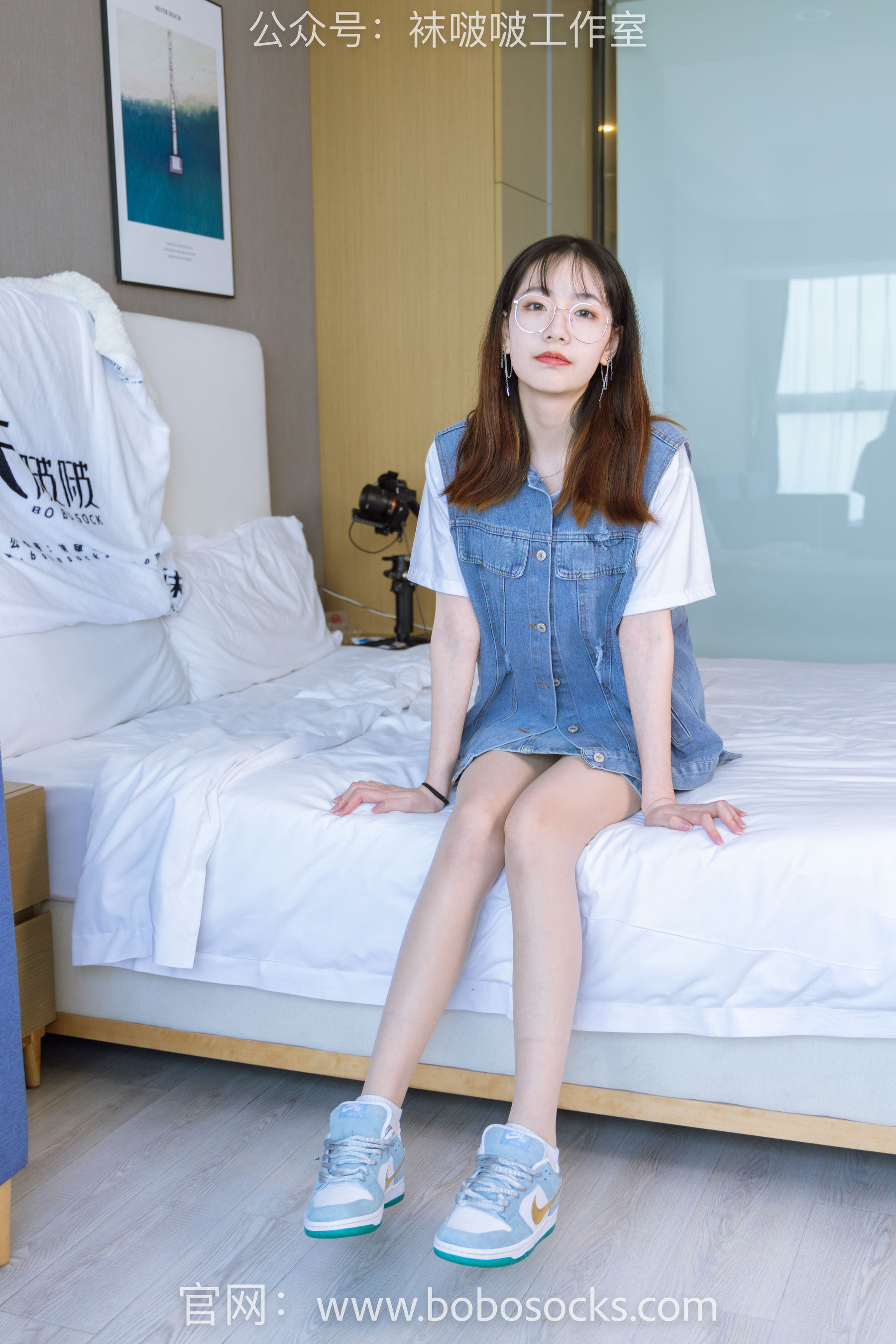 BoBoSocks袜啵啵 No.123 小甜豆-板鞋、白棉袜、肉丝