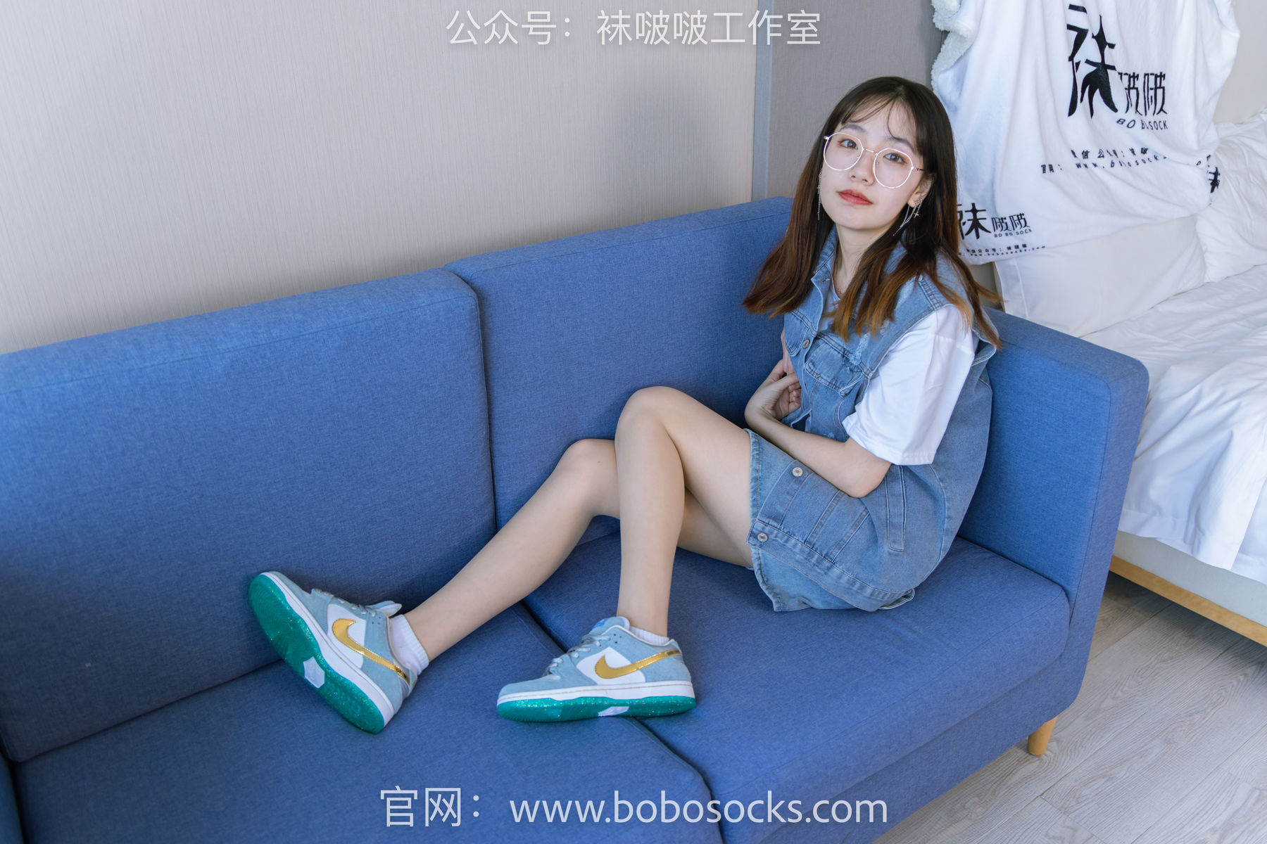 BoBoSocks袜啵啵 No.123 小甜豆-板鞋、白棉袜、肉丝
