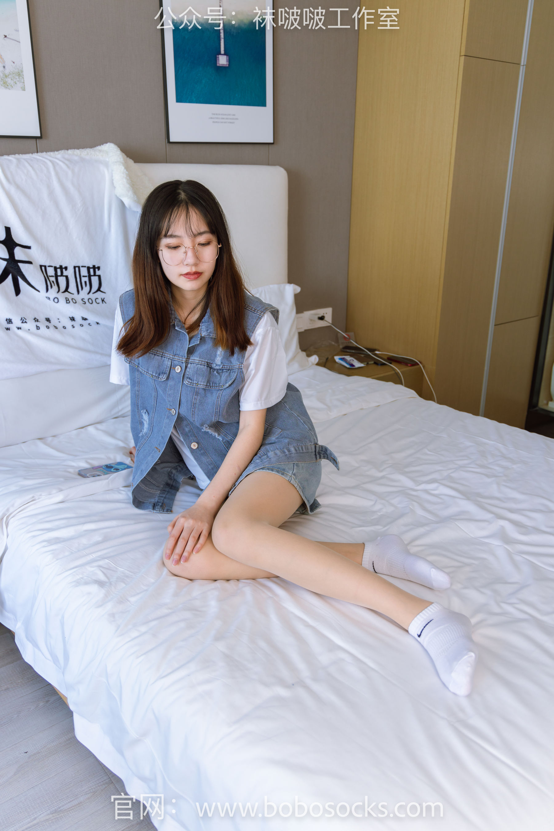 BoBoSocks袜啵啵 No.123 小甜豆-板鞋、白棉袜、肉丝