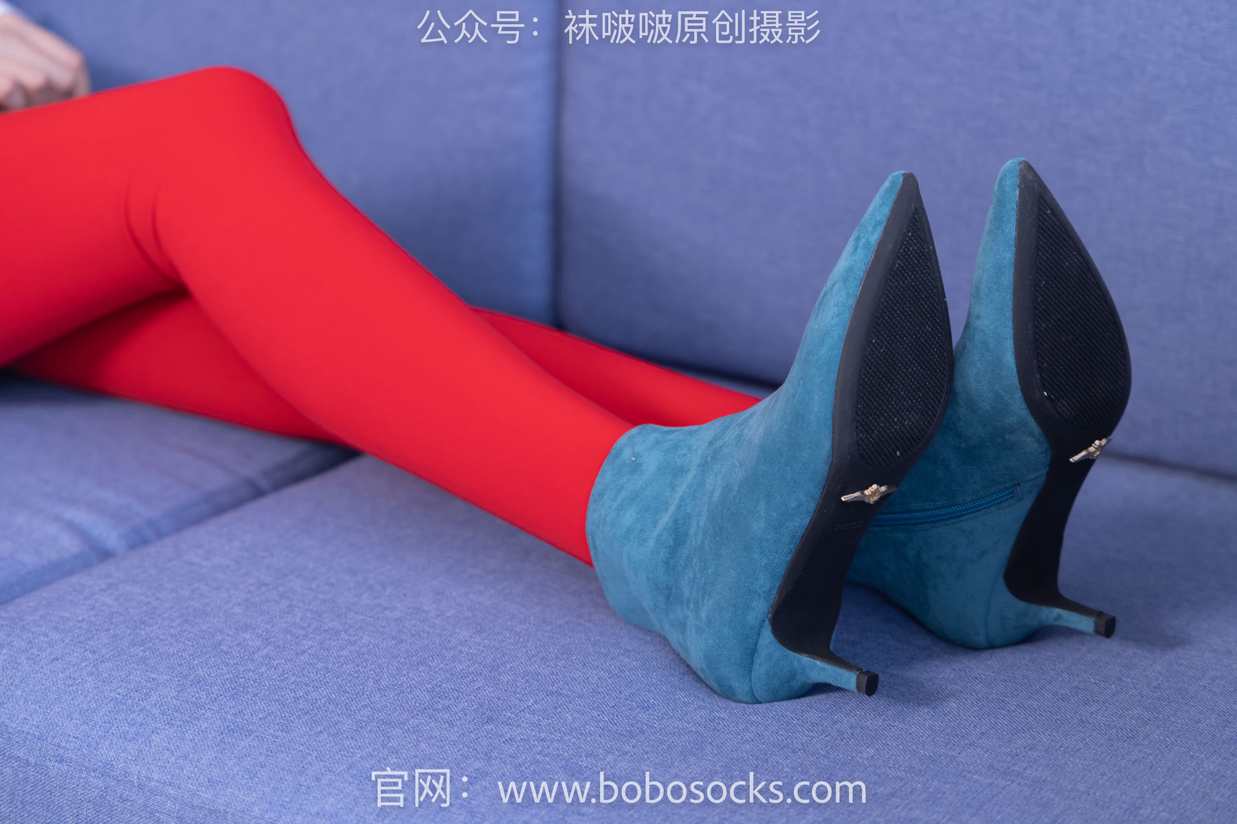 BoBoSocks袜啵啵 No.132 小甜豆-aj1板鞋、蓝色短靴、厚黑丝、厚红丝
