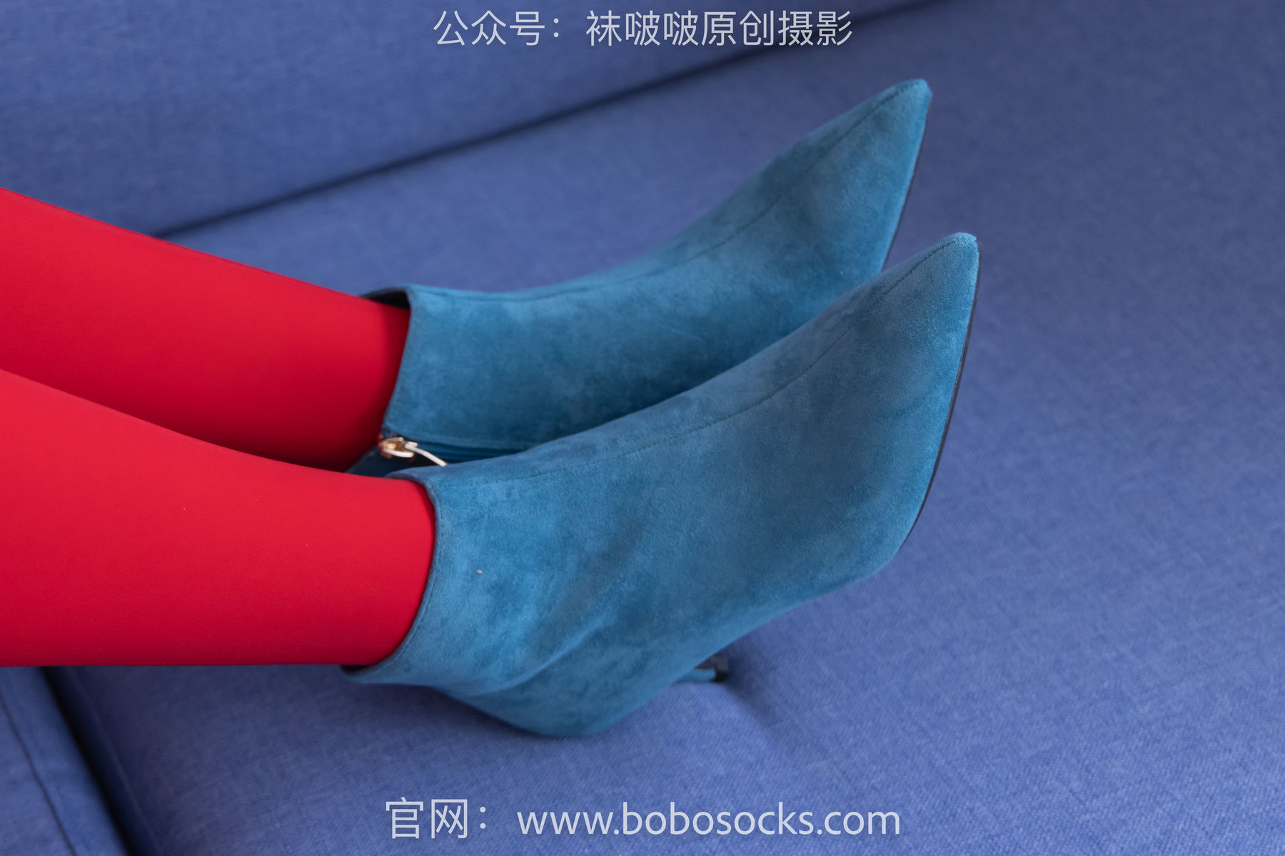 BoBoSocks袜啵啵 No.132 小甜豆-aj1板鞋、蓝色短靴、厚黑丝、厚红丝