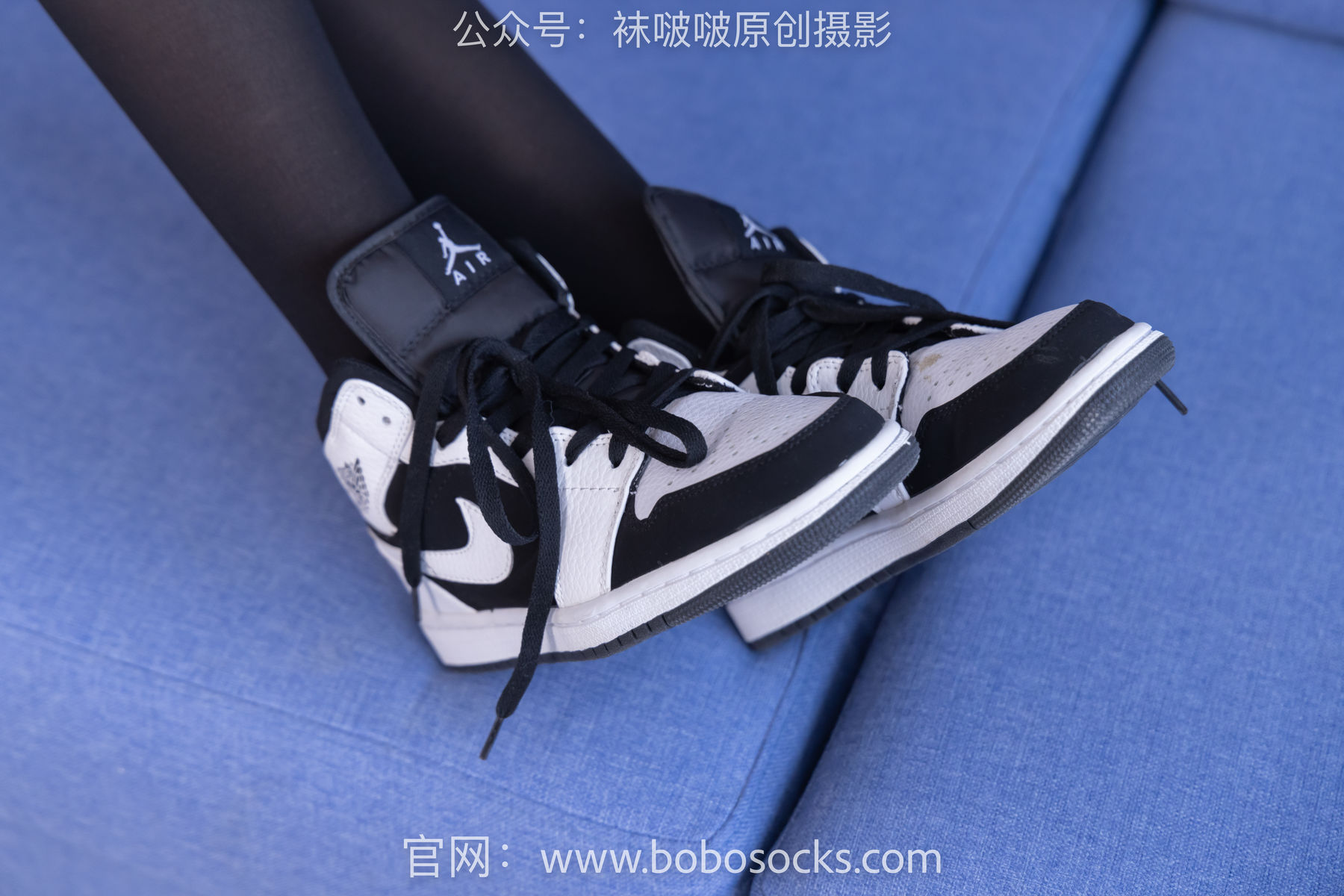 BoBoSocks袜啵啵 No.132 小甜豆-aj1板鞋、蓝色短靴、厚黑丝、厚红丝