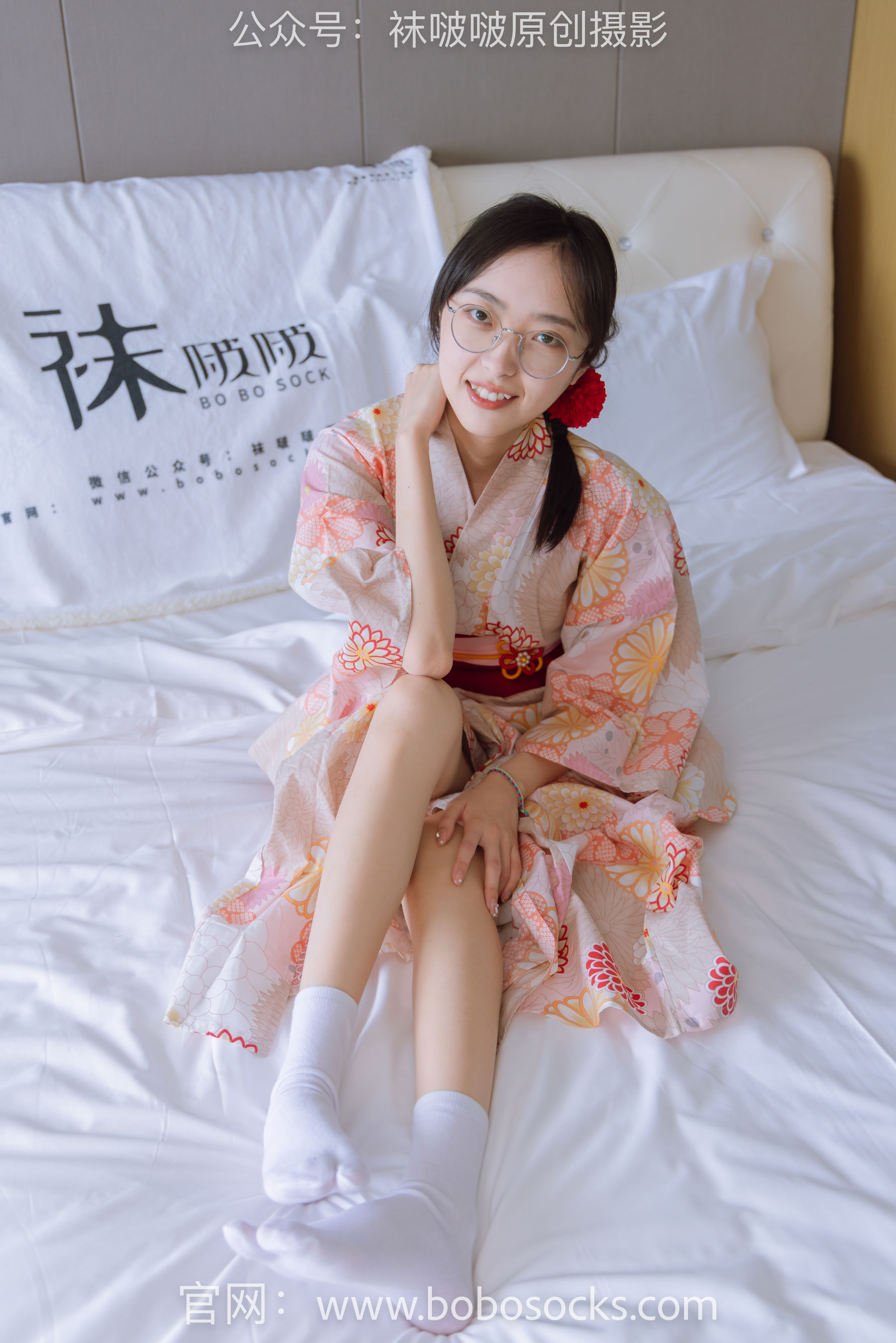 BoBoSocks袜啵啵 No.137 稚予-木屐、分指白棉袜、裸足、和风浴衣