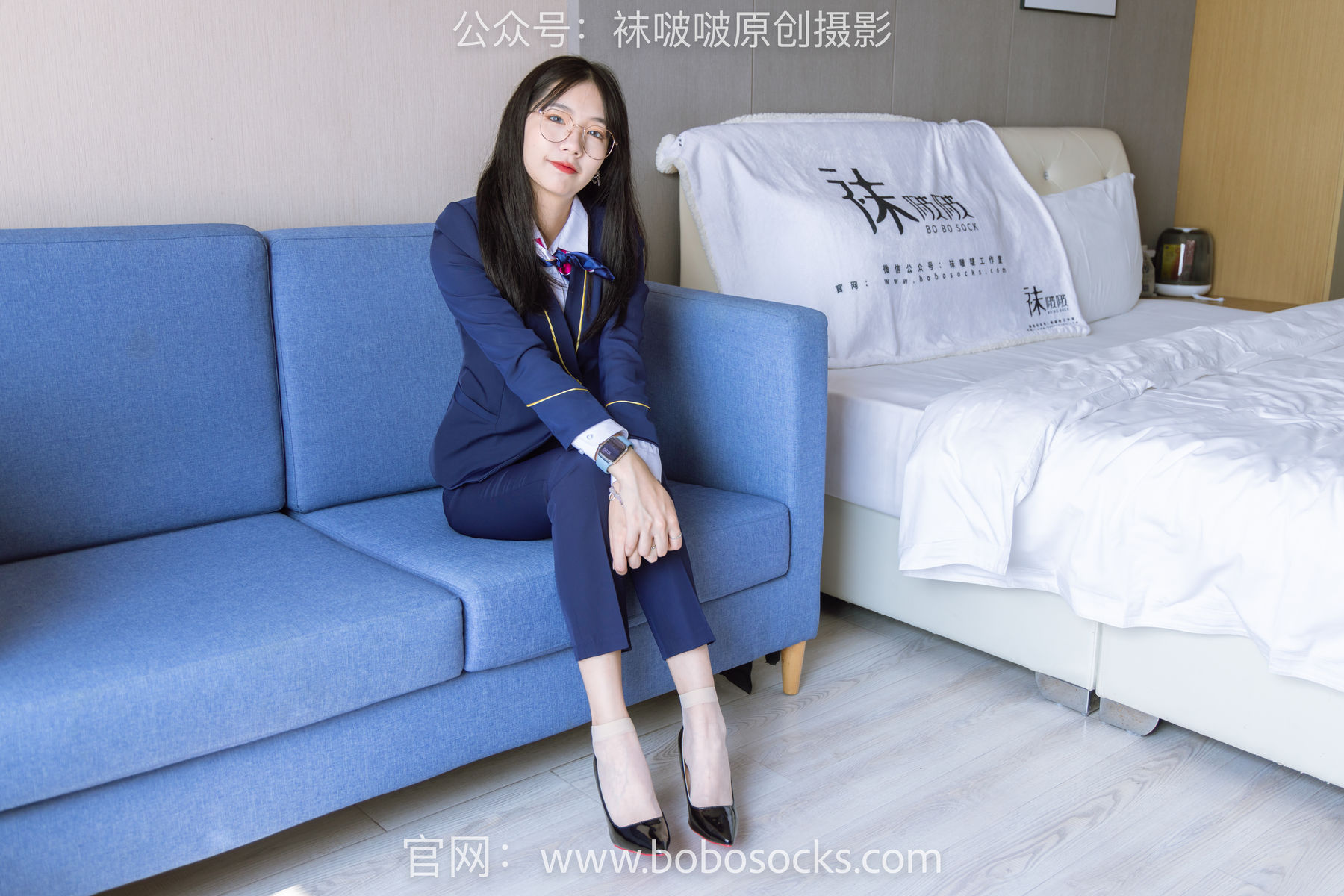 BoBoSocks袜啵啵 No.139 小甜豆-高跟鞋、短肉丝、空姐制服