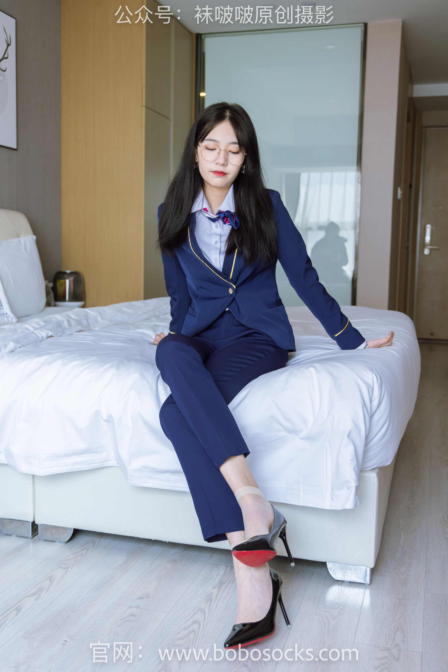 BoBoSocks袜啵啵 No.139 小甜豆-高跟鞋、短肉丝、空姐制服