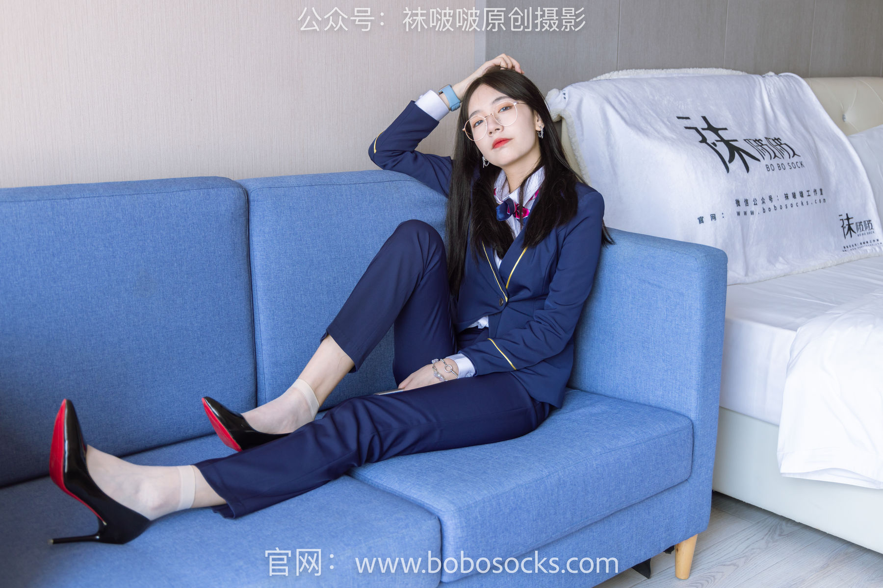 BoBoSocks袜啵啵 No.139 小甜豆-高跟鞋、短肉丝、空姐制服