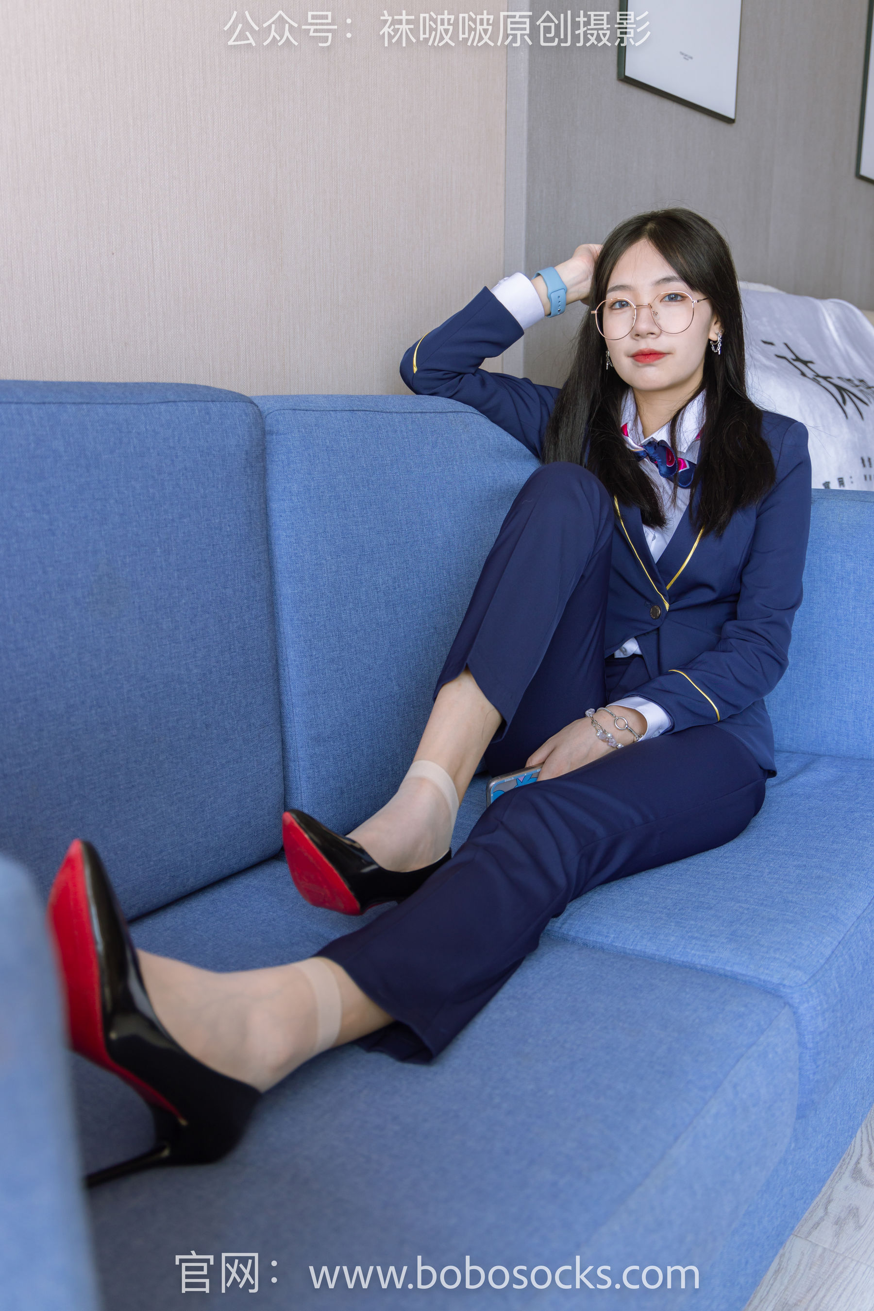 BoBoSocks袜啵啵 No.139 小甜豆-高跟鞋、短肉丝、空姐制服