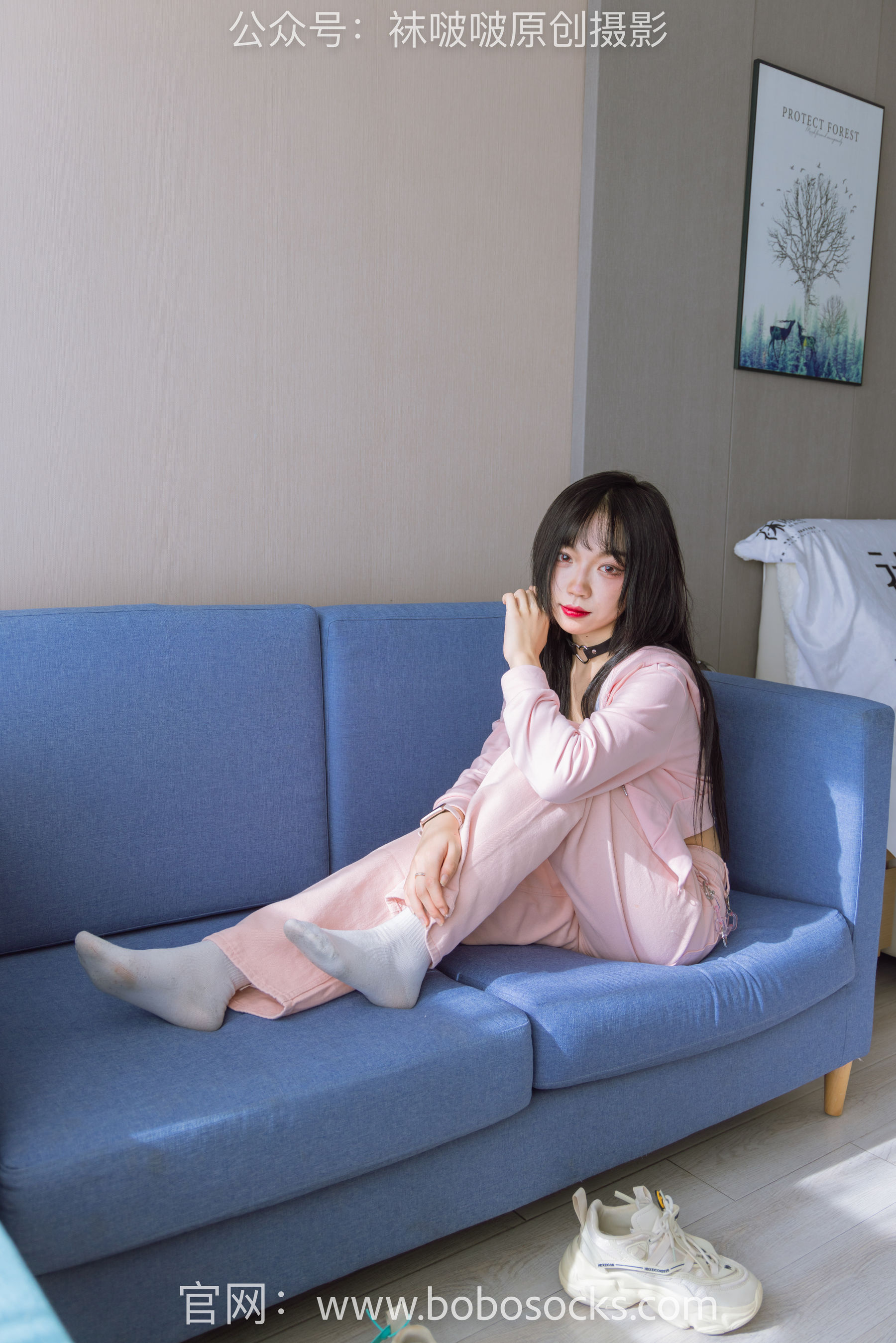 BoBoSocks袜啵啵 No.141 周周-运动鞋、白棉袜、裸足