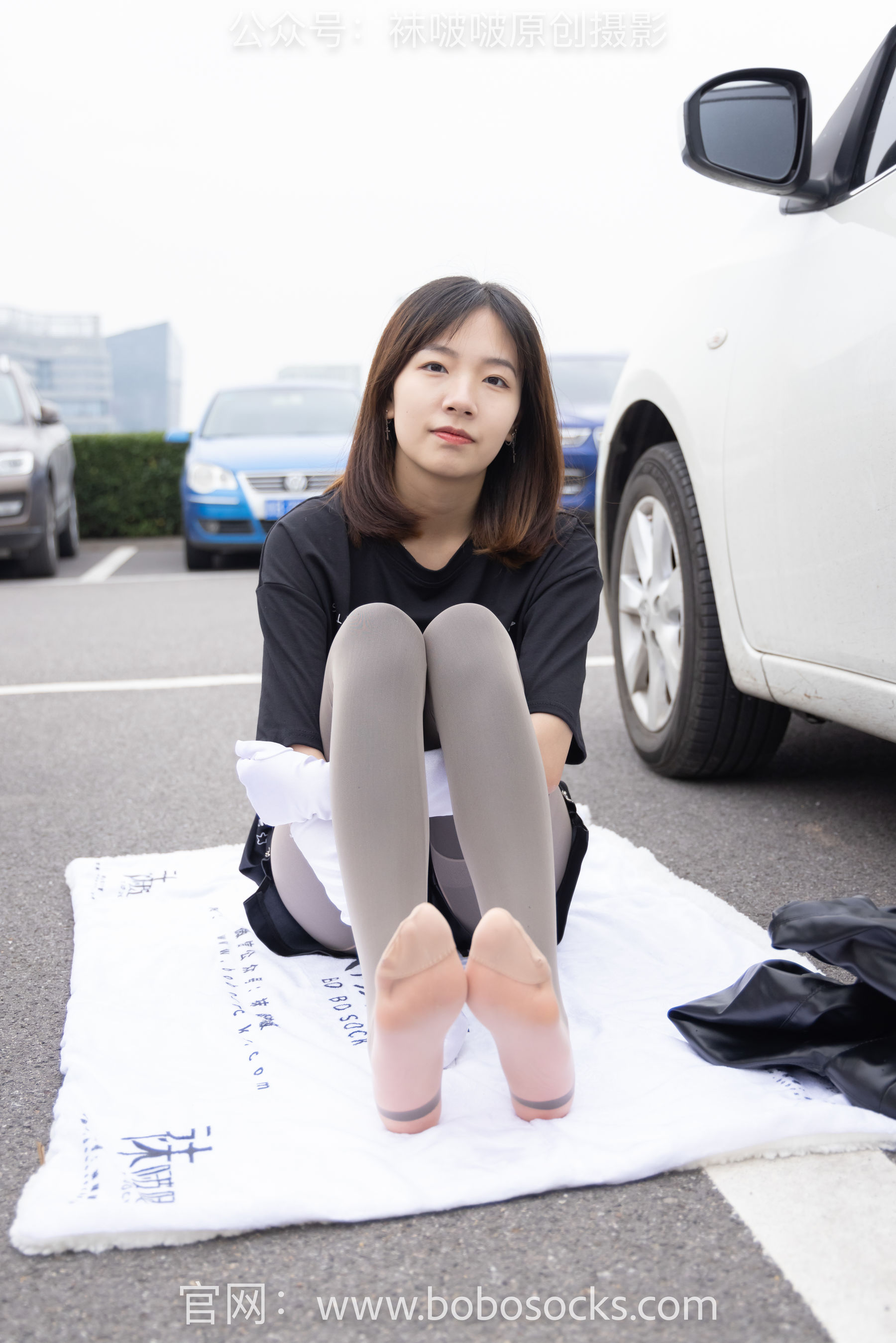 BoBoSocks袜啵啵 No.146 小甜豆-高跟长靴、黑色踩脚裤、肉丝