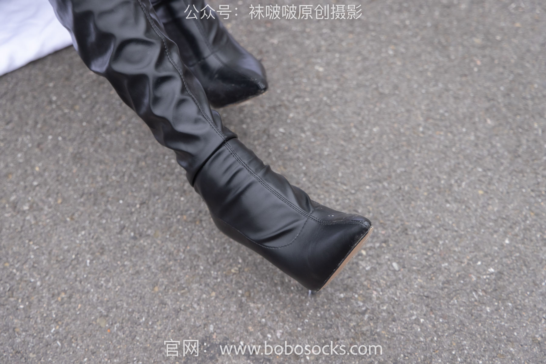 BoBoSocks袜啵啵 No.146 小甜豆-高跟长靴、黑色踩脚裤、肉丝