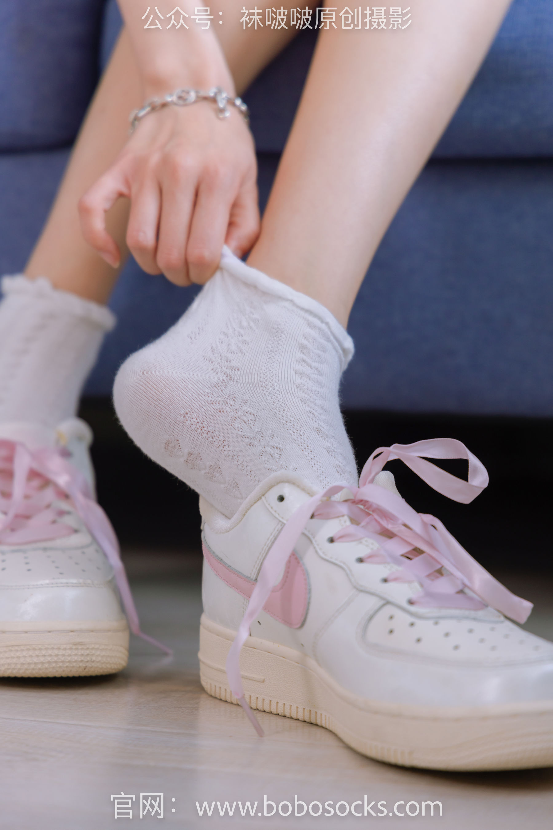 BoBoSocks袜啵啵 No.147 稚予-空军一号板鞋、白棉袜、体操服