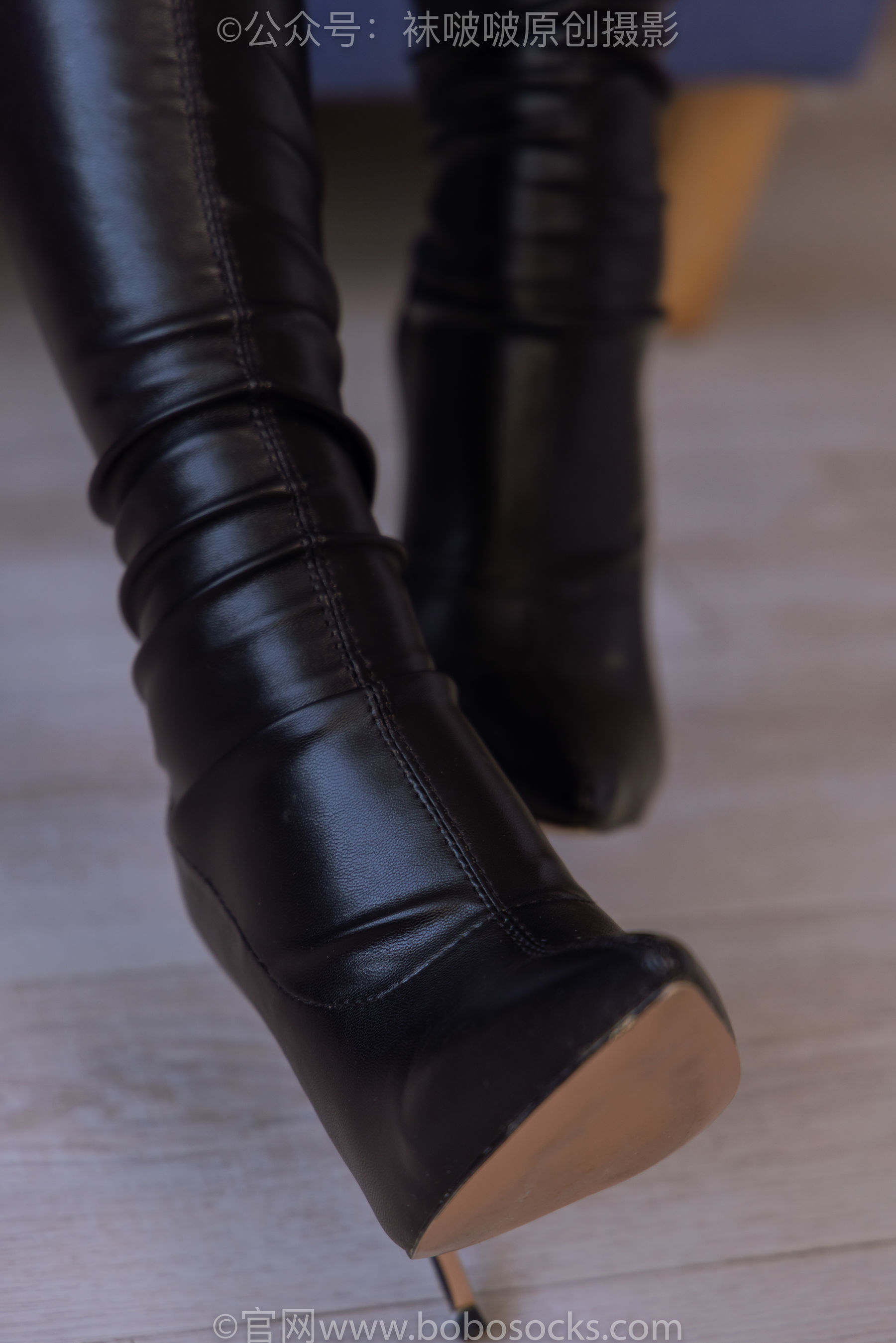BoBoSocks袜啵啵 No.151 周周-过膝靴、油亮肉丝（脚尖透明款）