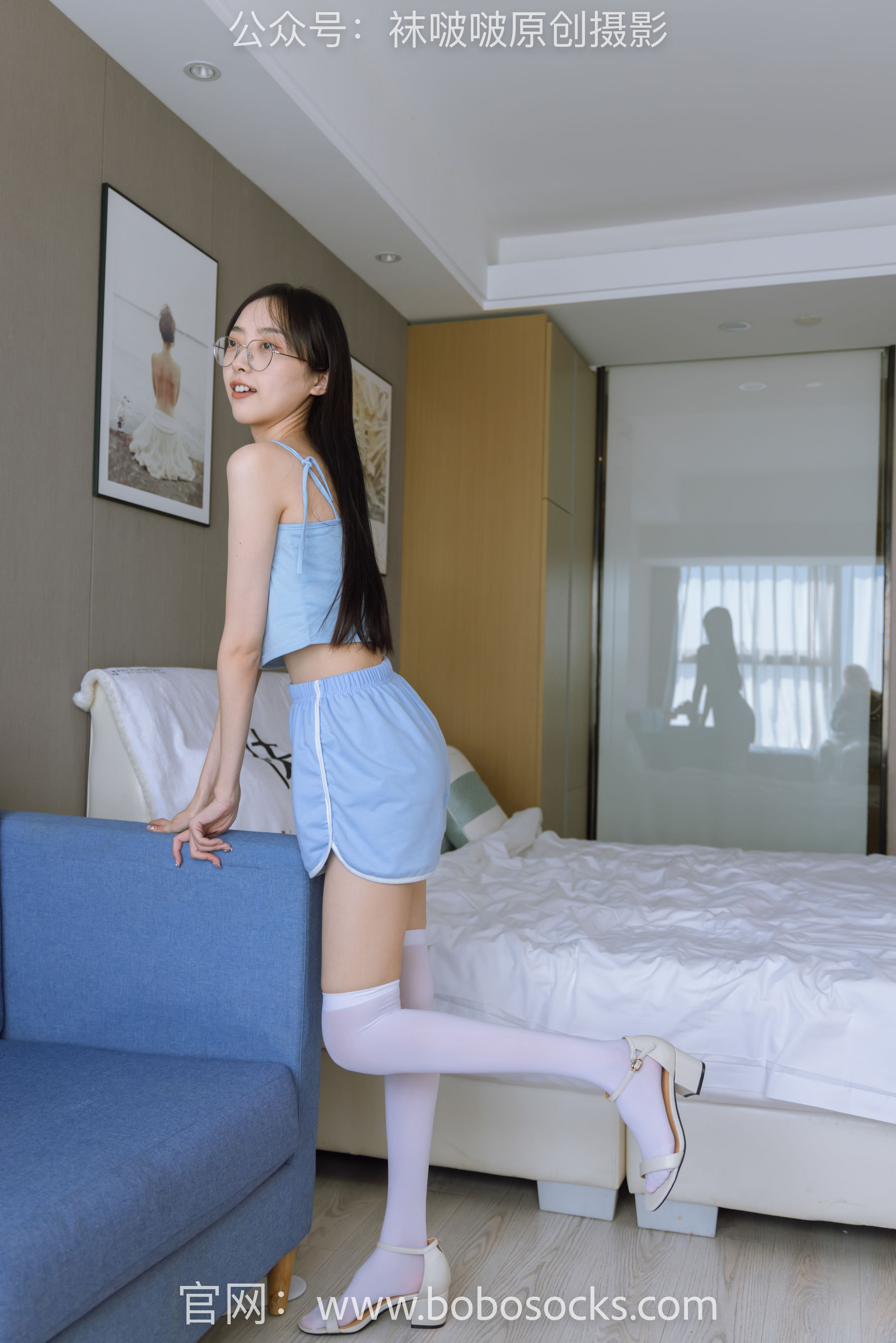 BoBoSocks袜啵啵 No.157 稚予-高跟鞋、白丝大腿袜、裸足