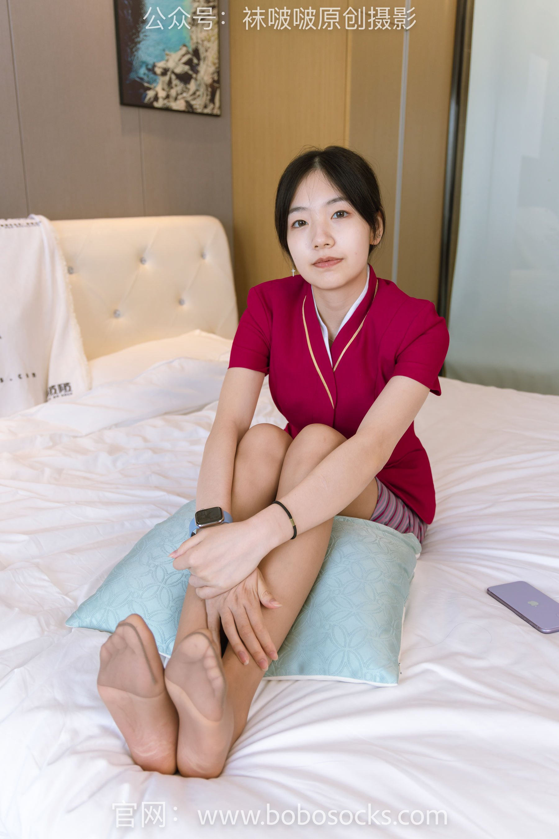 BoBoSocks袜啵啵 No.159 小甜豆-平底鞋、咖啡丝、空姐制服