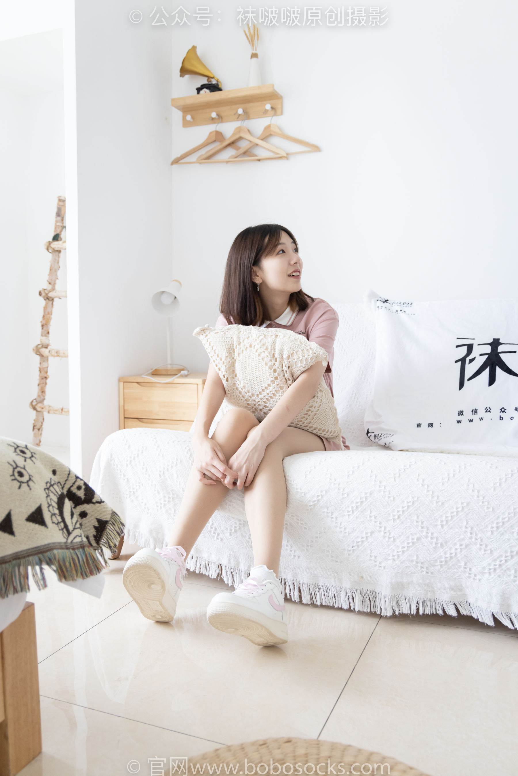 BoBoSocks袜啵啵 No.163 小甜豆-空军一号板鞋、白棉袜、肉丝