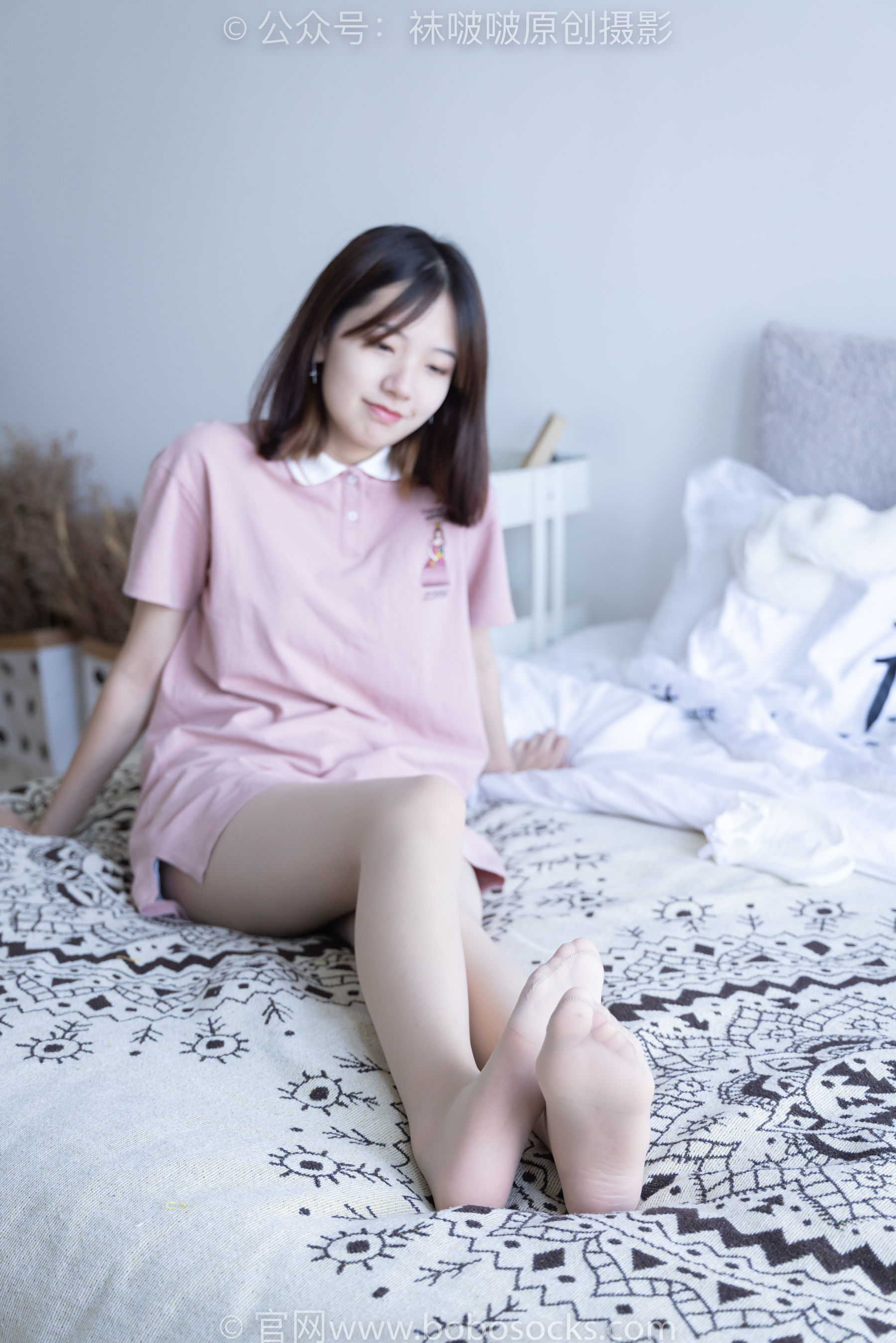 BoBoSocks袜啵啵 No.163 小甜豆-空军一号板鞋、白棉袜、肉丝