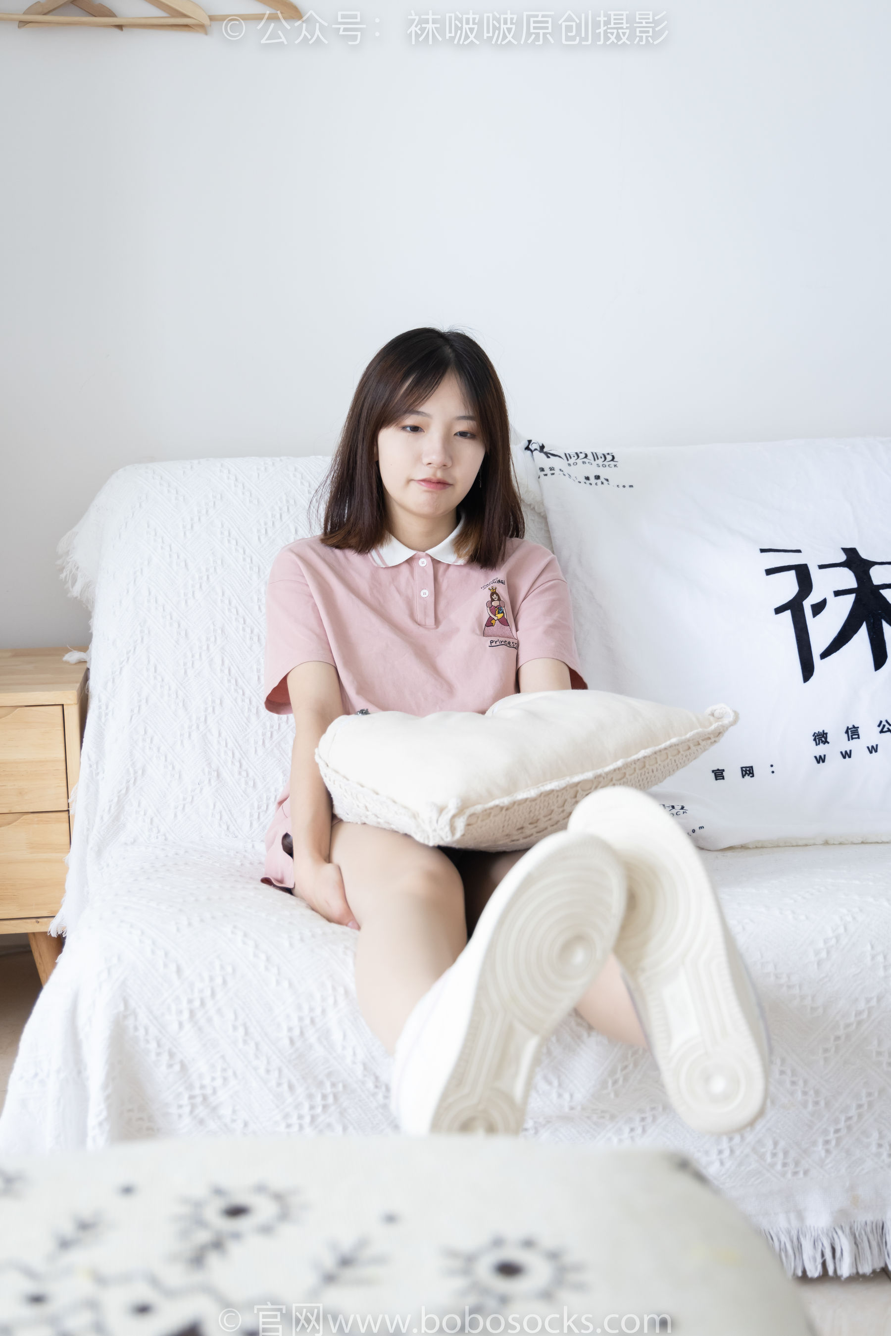 BoBoSocks袜啵啵 No.163 小甜豆-空军一号板鞋、白棉袜、肉丝