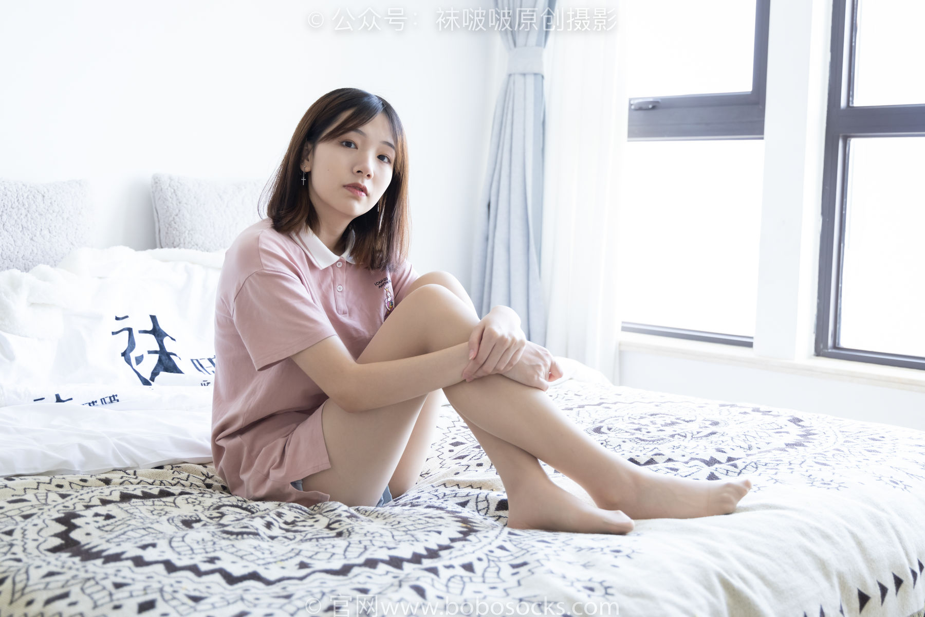 BoBoSocks袜啵啵 No.163 小甜豆-空军一号板鞋、白棉袜、肉丝