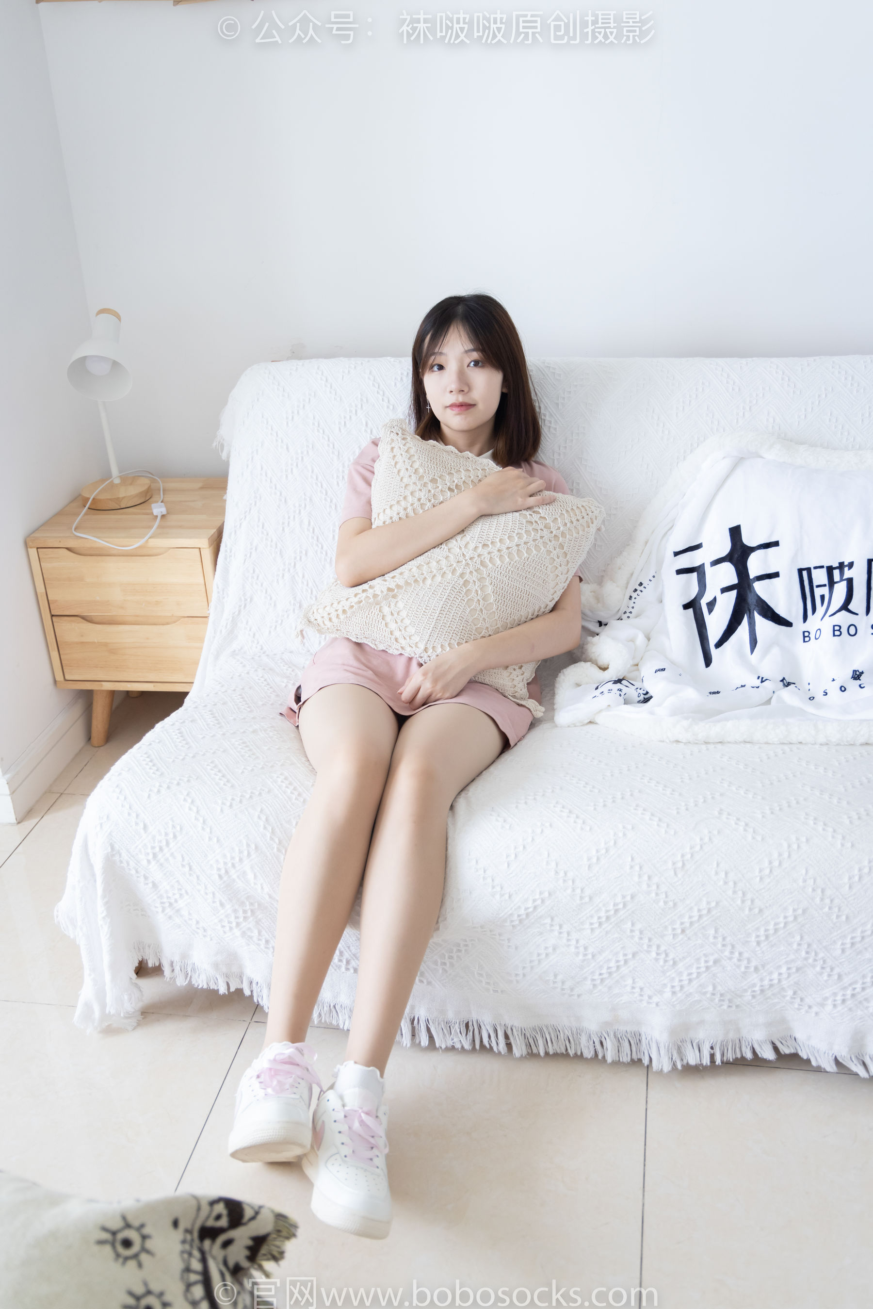 BoBoSocks袜啵啵 No.163 小甜豆-空军一号板鞋、白棉袜、肉丝