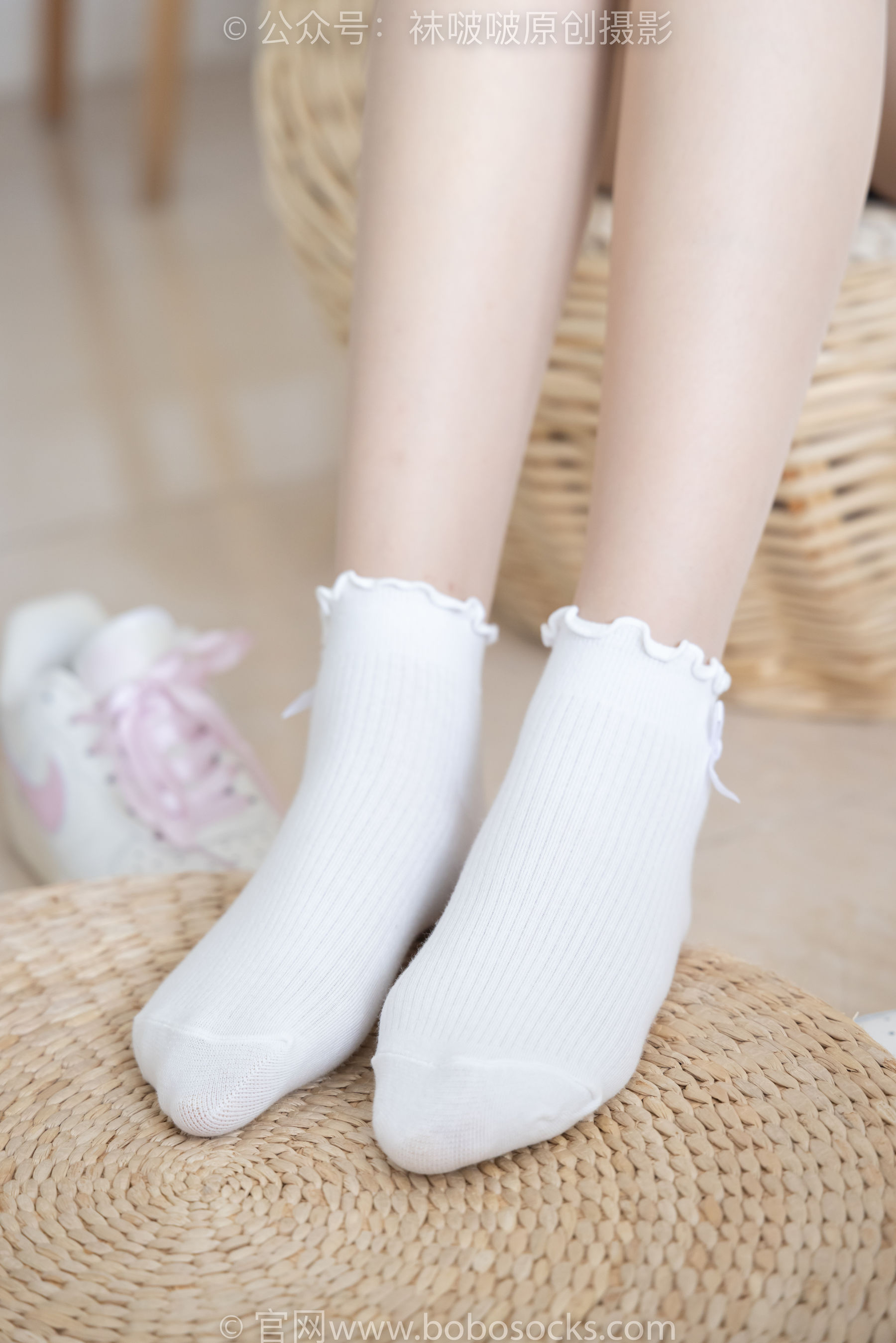 BoBoSocks袜啵啵 No.163 小甜豆-空军一号板鞋、白棉袜、肉丝