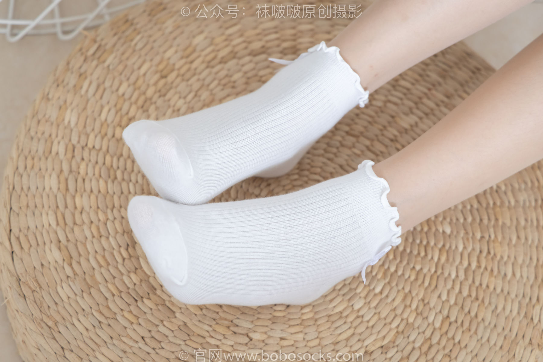 BoBoSocks袜啵啵 No.163 小甜豆-空军一号板鞋、白棉袜、肉丝