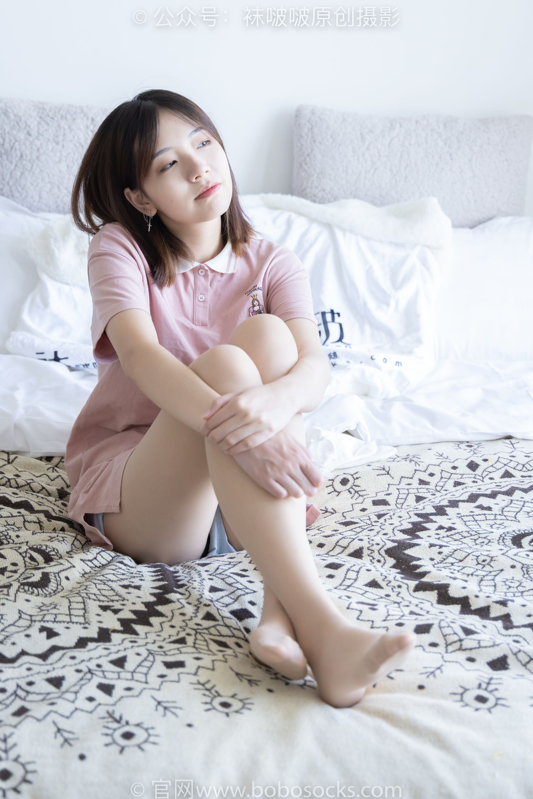 BoBoSocks袜啵啵 No.163 小甜豆-空军一号板鞋、白棉袜、肉丝