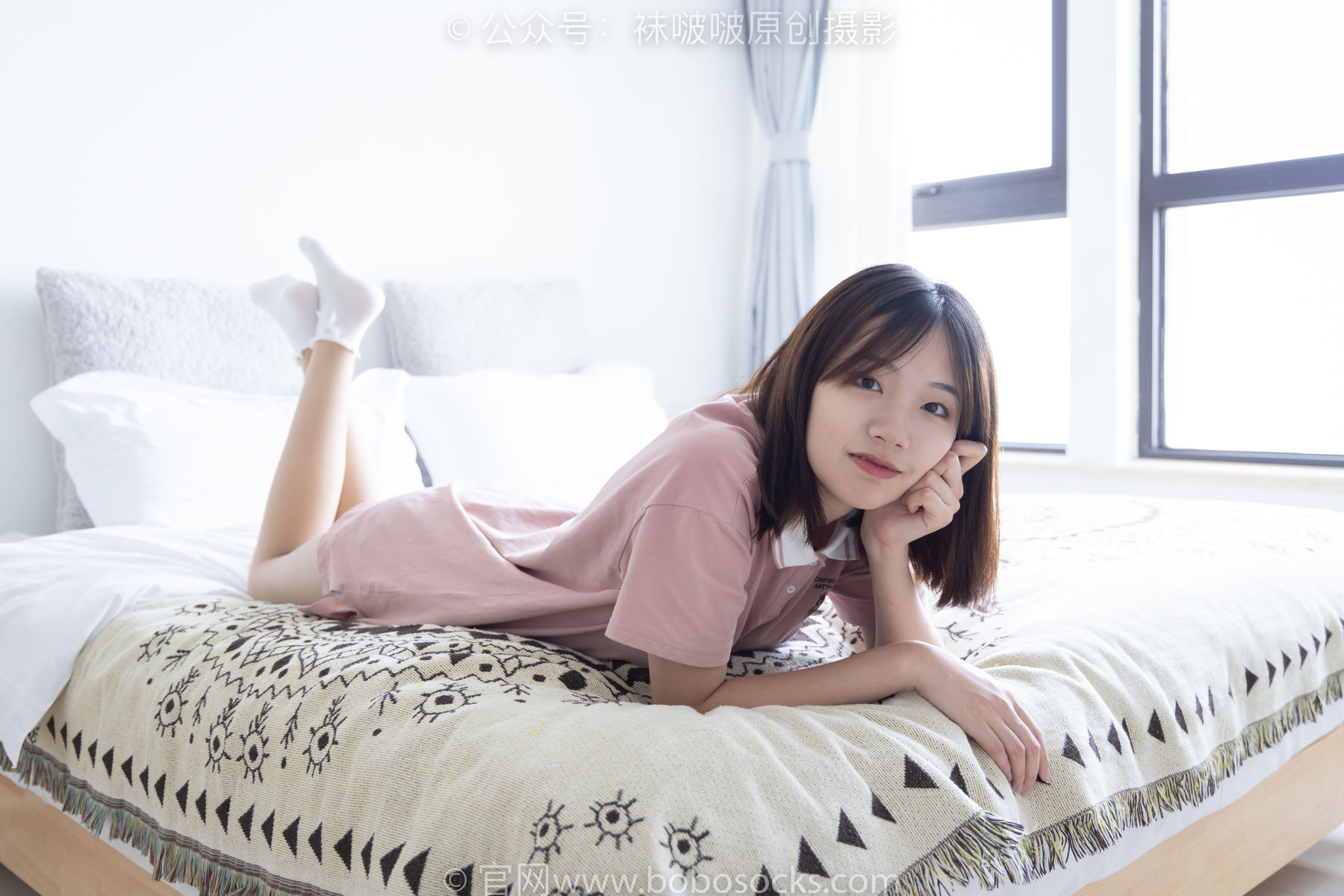 BoBoSocks袜啵啵 No.163 小甜豆-空军一号板鞋、白棉袜、肉丝