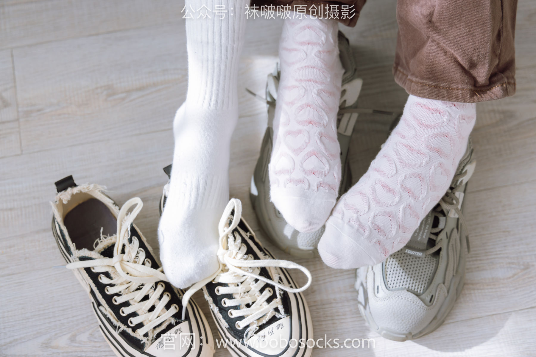 BoBoSocks袜啵啵 No.166 小甜豆稚予-板鞋、运动鞋、高跟鞋、白棉袜、蓝丝