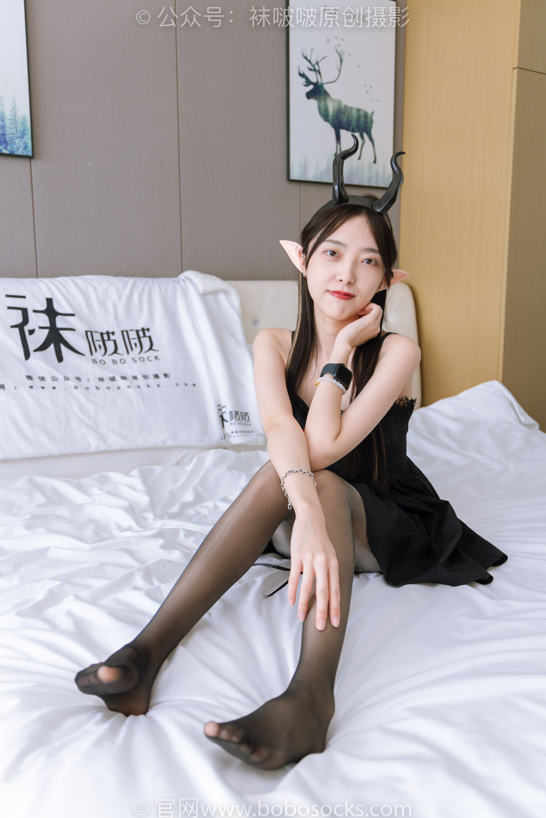 BoBoSocks袜啵啵 No.168 稚予-高跟鞋、长靴、油亮黑丝、手撕丝袜剧情
