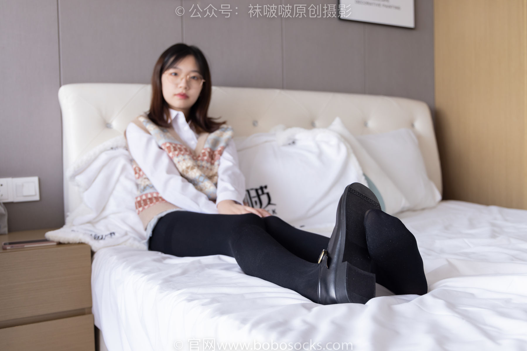 BoBoSocks袜啵啵 No.169 小甜豆-黑皮鞋、厚黑丝、厚肉丝