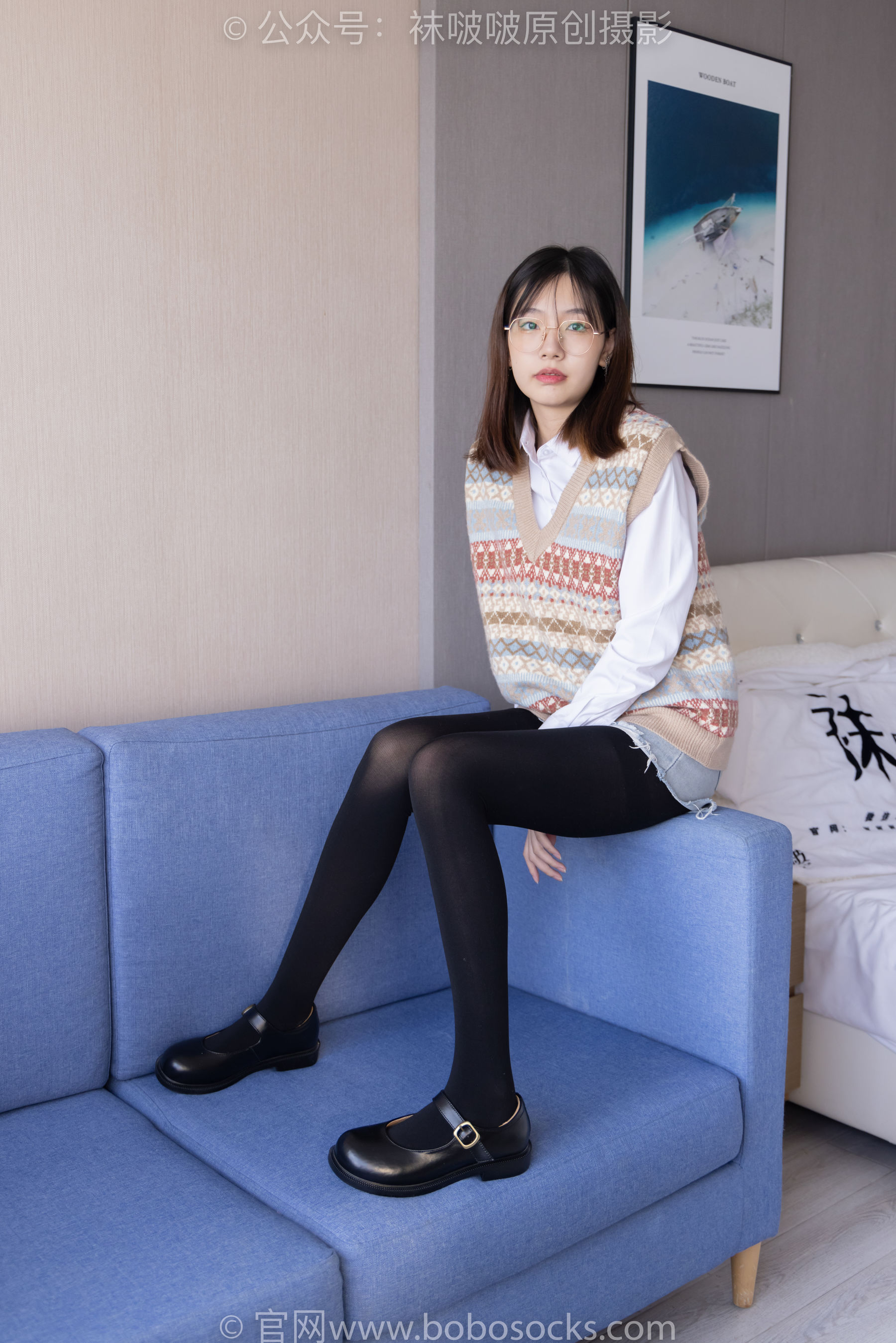 BoBoSocks袜啵啵 No.169 小甜豆-黑皮鞋、厚黑丝、厚肉丝