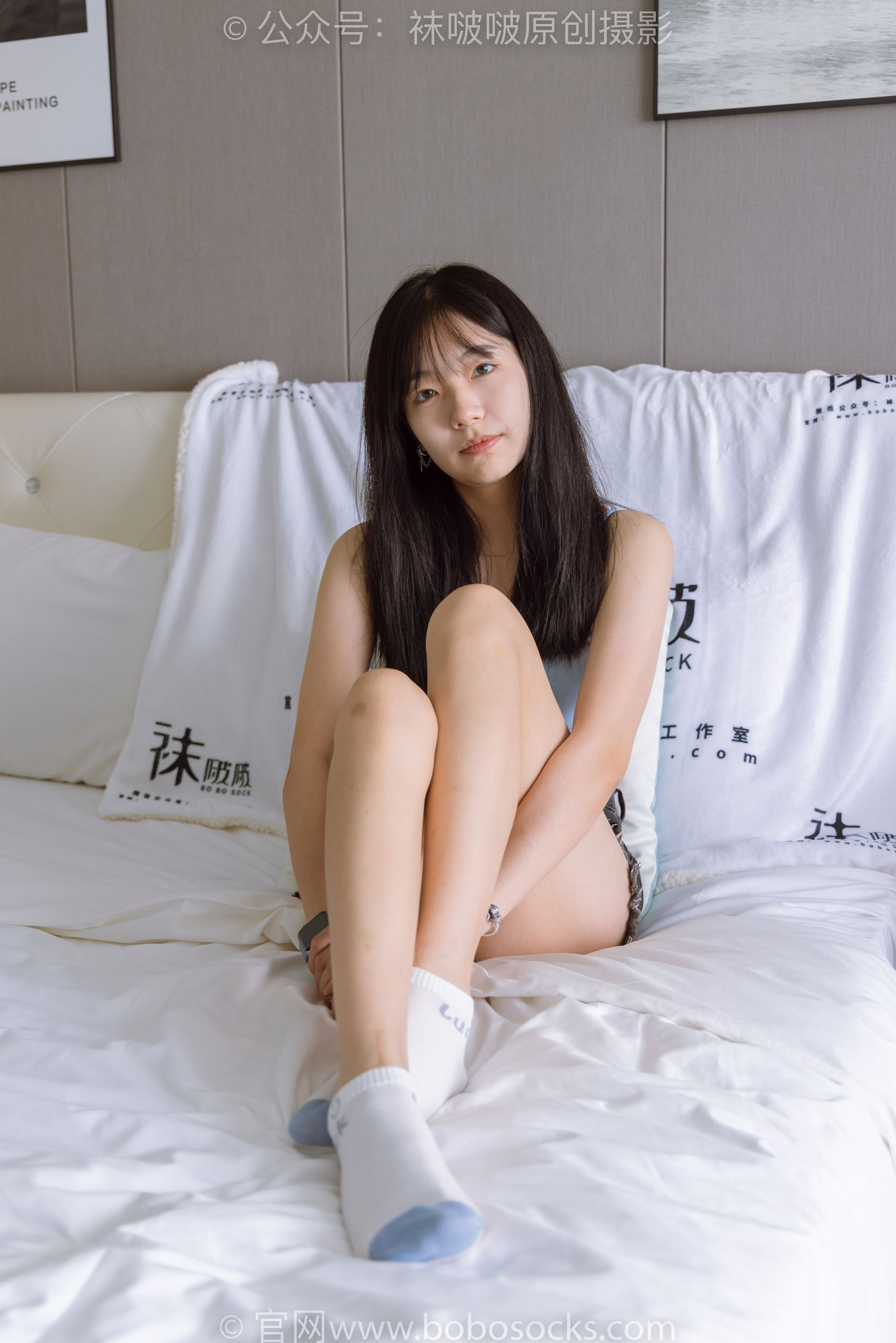 BoBoSocks袜啵啵 No.174 小甜豆-高跟长靴、白棉袜、裸足