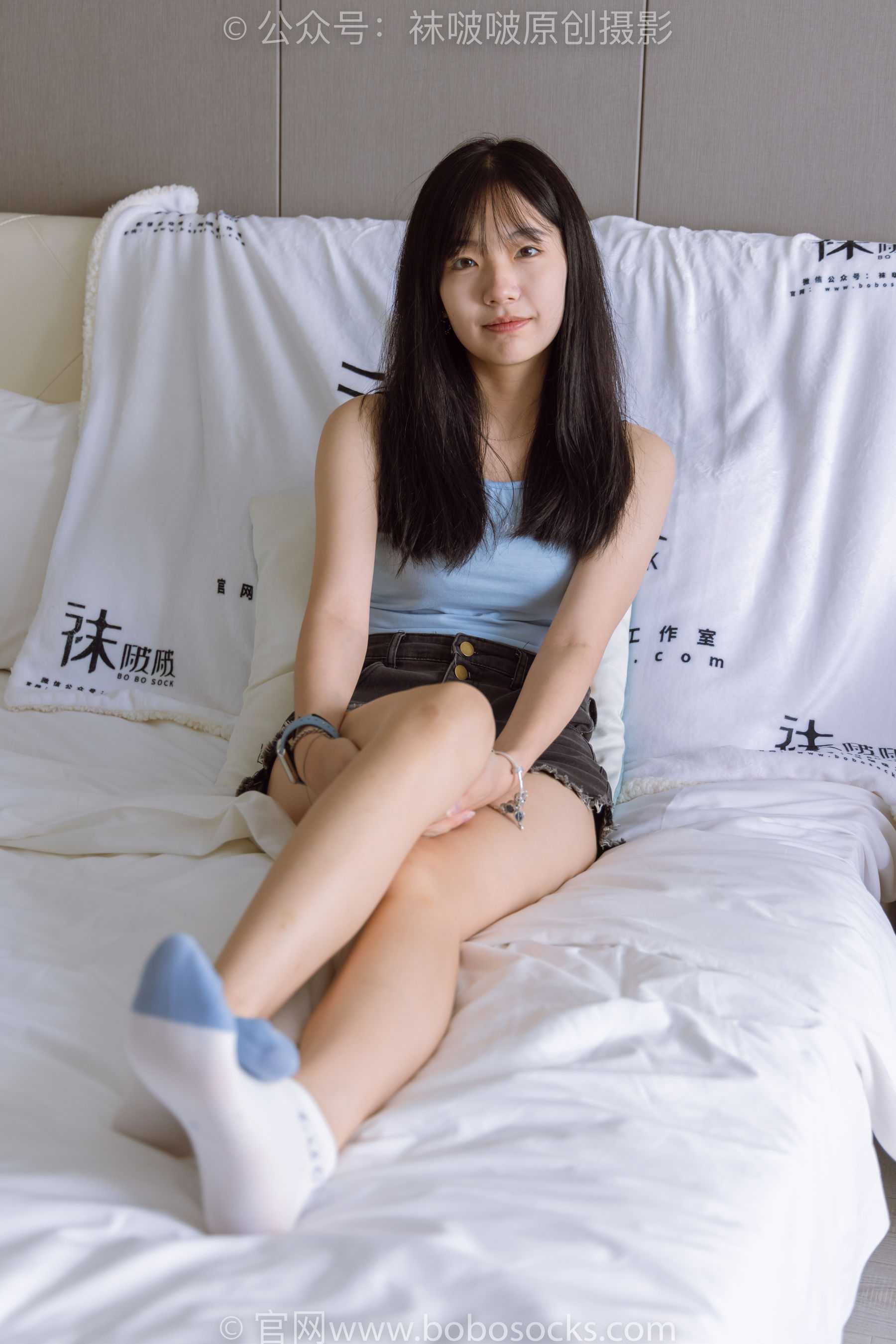 BoBoSocks袜啵啵 No.174 小甜豆-高跟长靴、白棉袜、裸足
