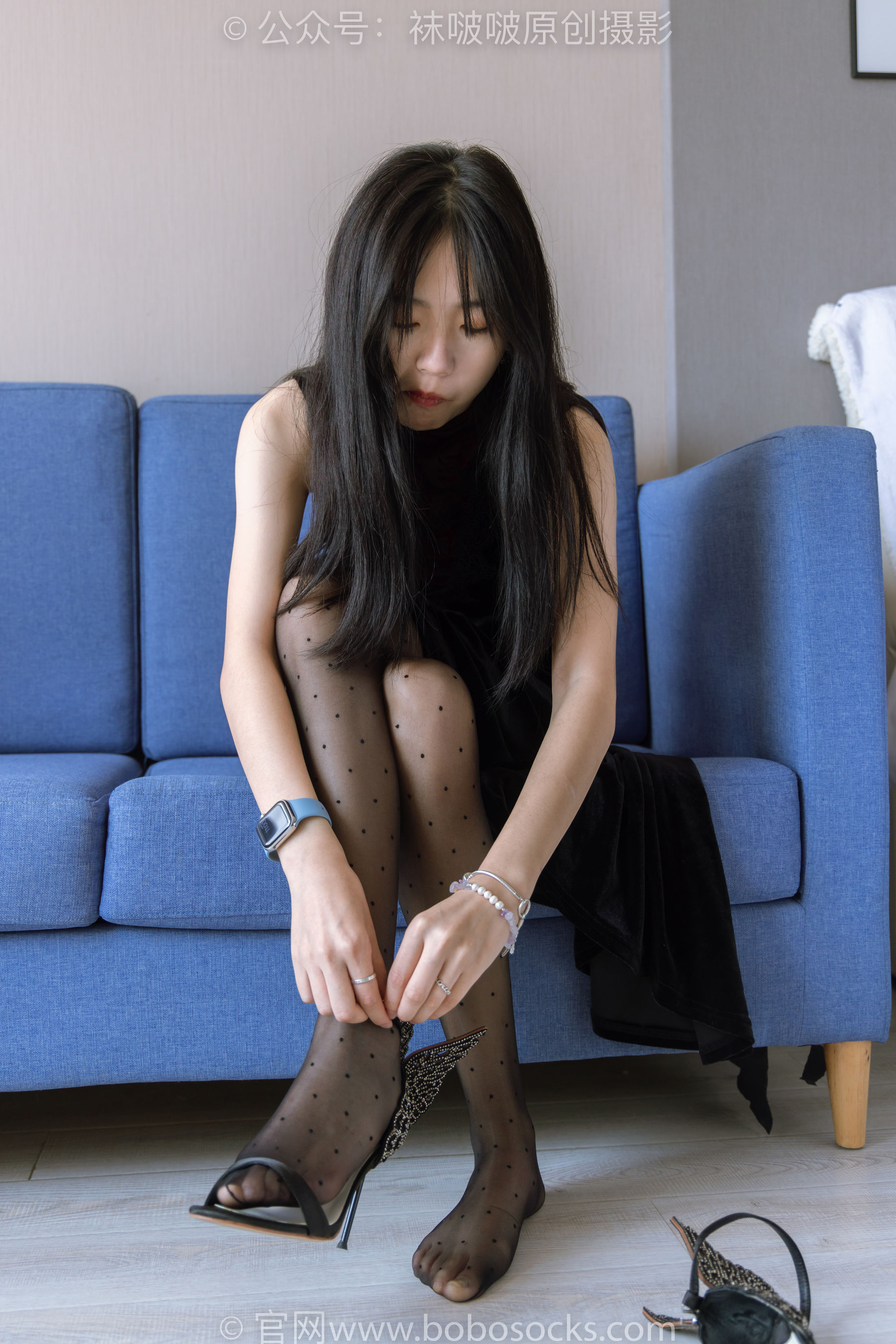 BoBoSocks袜啵啵 No.175 小甜豆-高跟鞋、黑丝 脚尖透明款