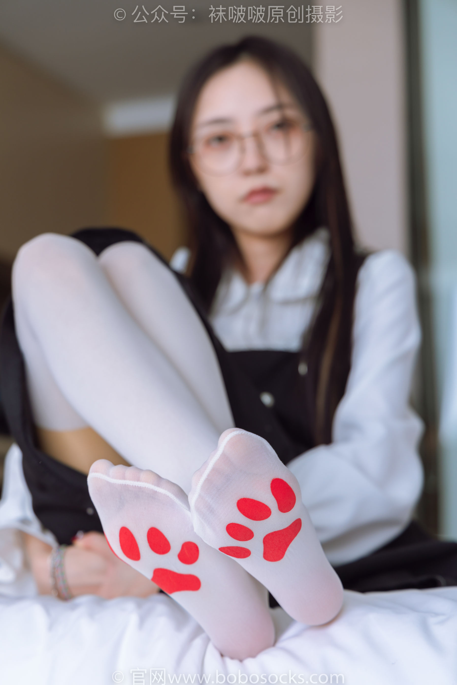 BoBoSocks袜啵啵 No.177 稚予-皮鞋、厚白丝（脚底猫爪印款）