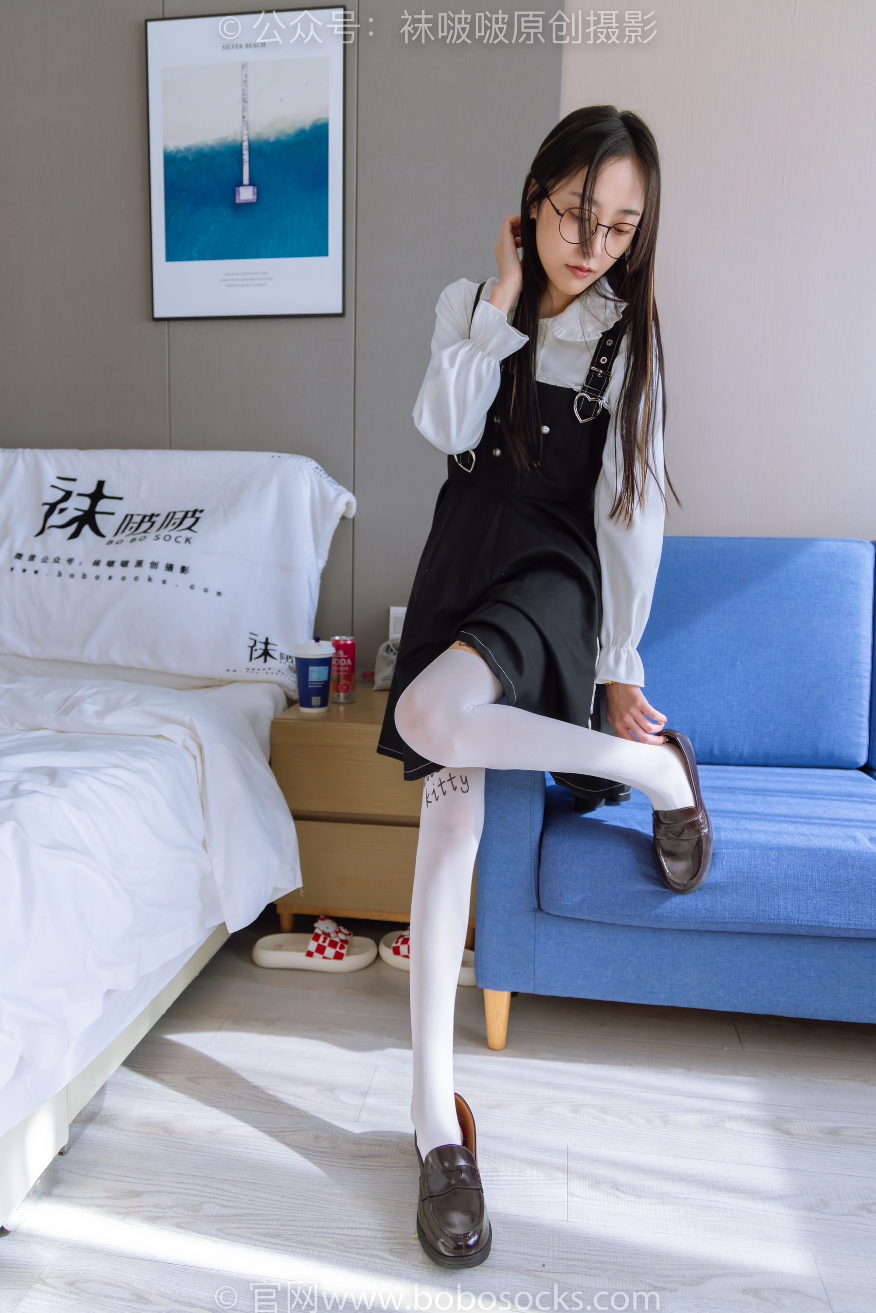 BoBoSocks袜啵啵 No.177 稚予-皮鞋、厚白丝（脚底猫爪印款）