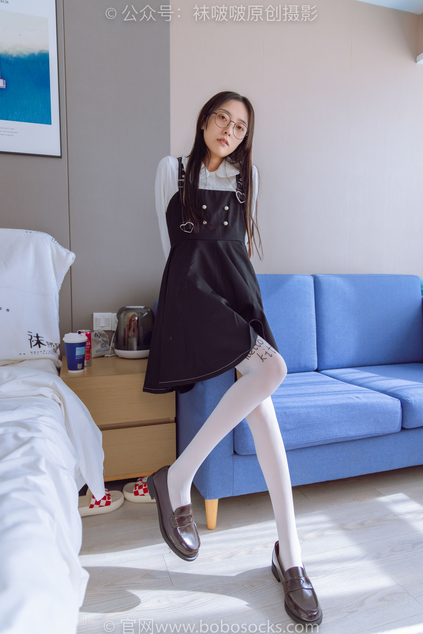 BoBoSocks袜啵啵 No.177 稚予-皮鞋、厚白丝（脚底猫爪印款）