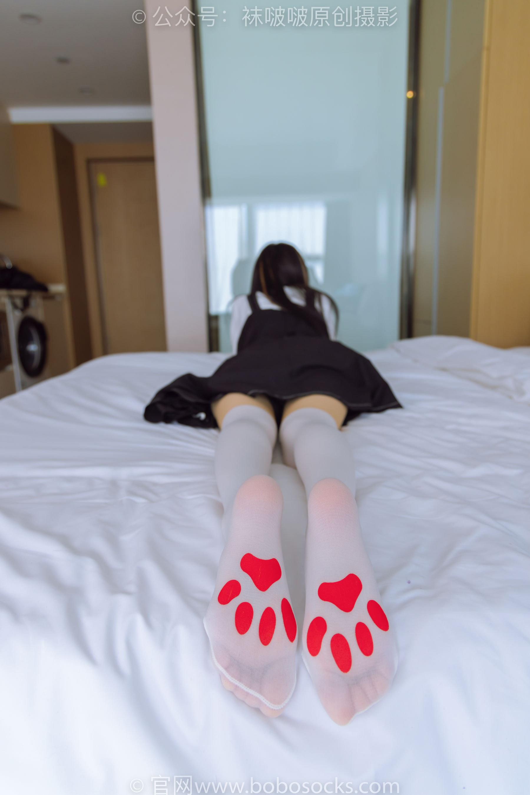 BoBoSocks袜啵啵 No.177 稚予-皮鞋、厚白丝（脚底猫爪印款）