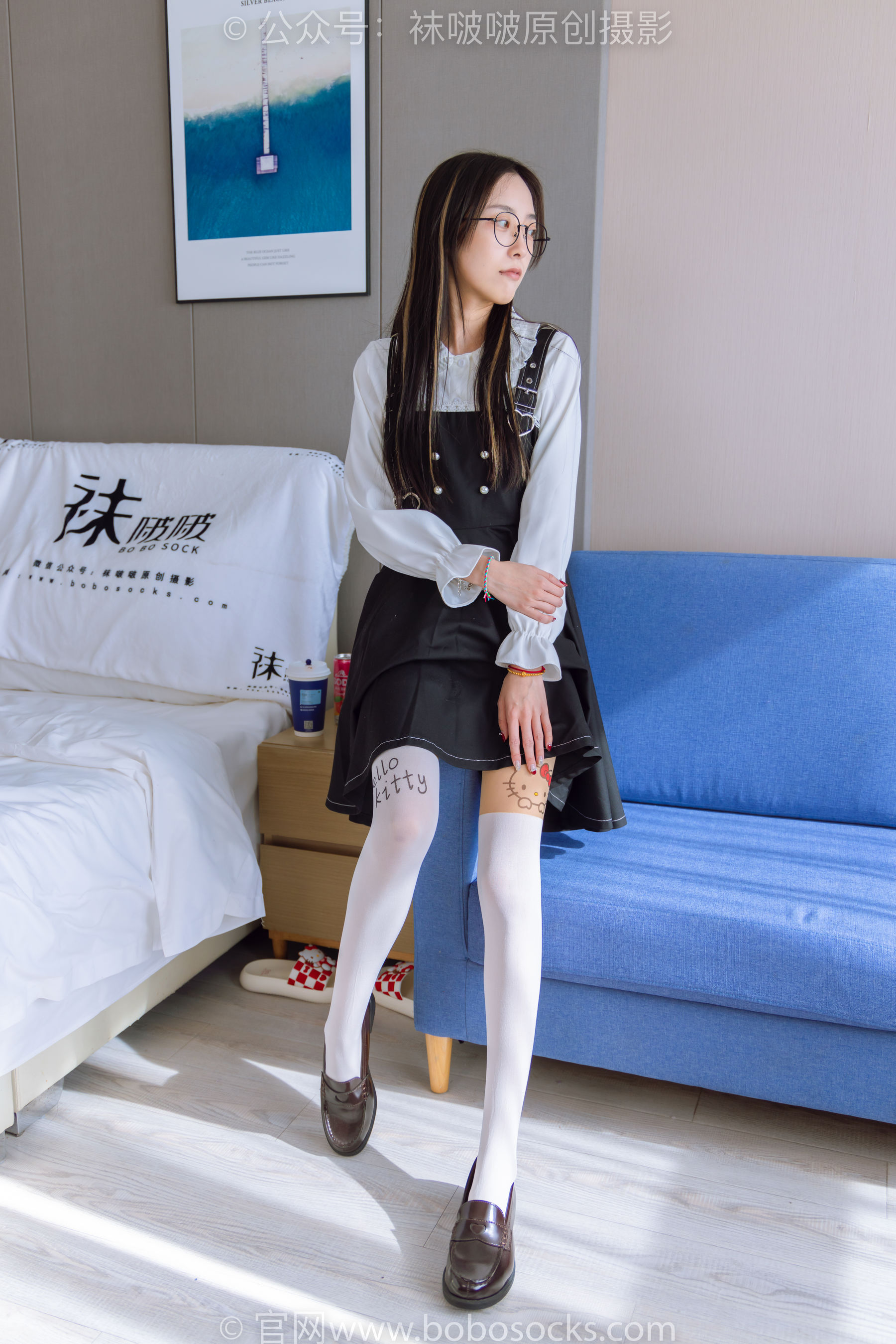BoBoSocks袜啵啵 No.177 稚予-皮鞋、厚白丝（脚底猫爪印款）