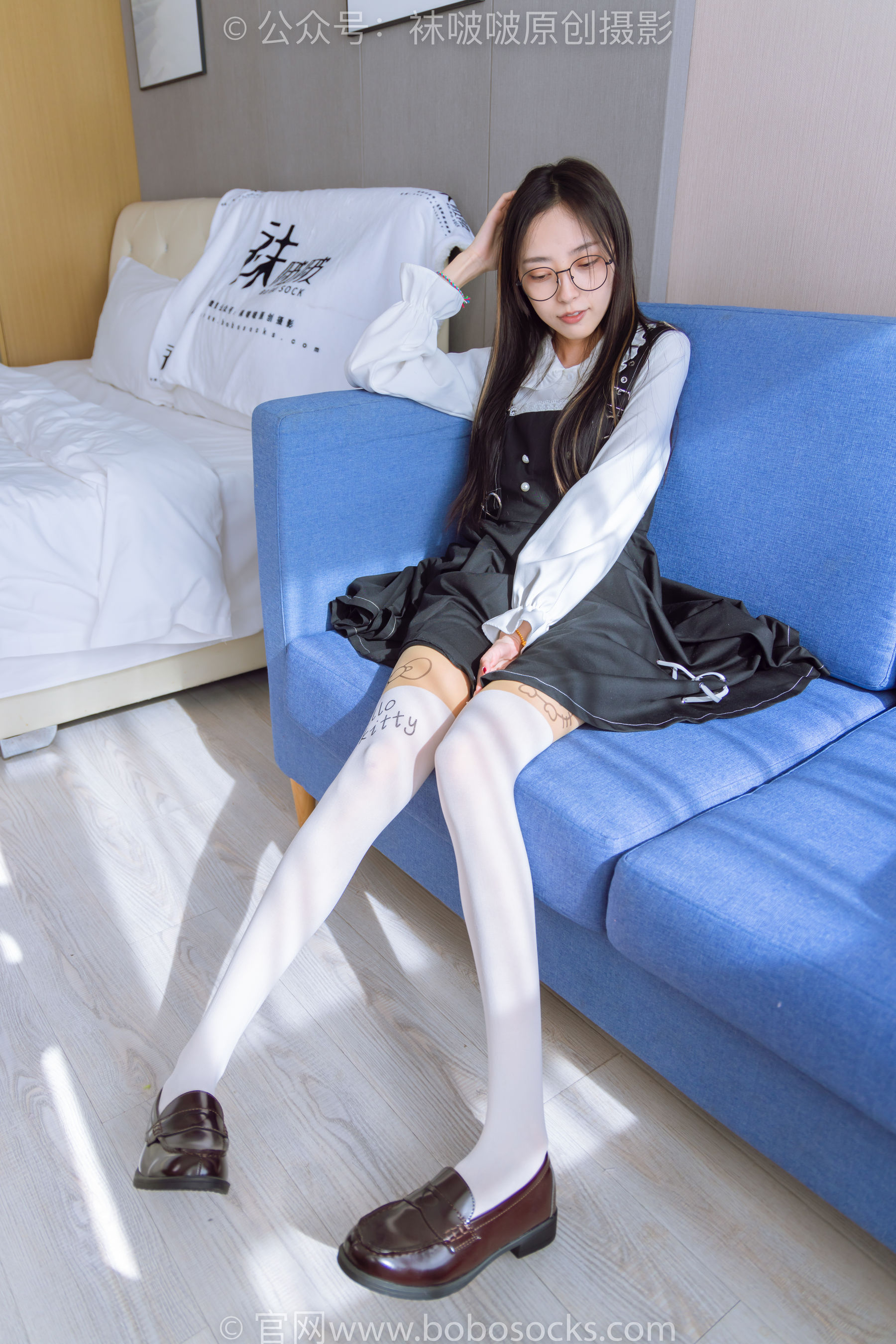BoBoSocks袜啵啵 No.177 稚予-皮鞋、厚白丝（脚底猫爪印款）