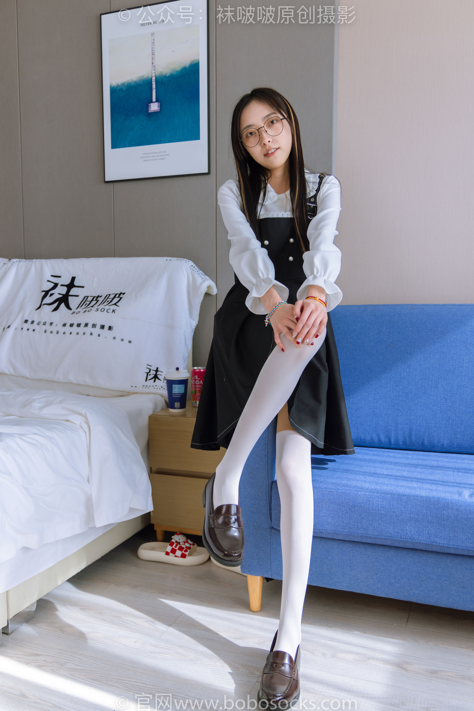 BoBoSocks袜啵啵 No.177 稚予-皮鞋、厚白丝（脚底猫爪印款）