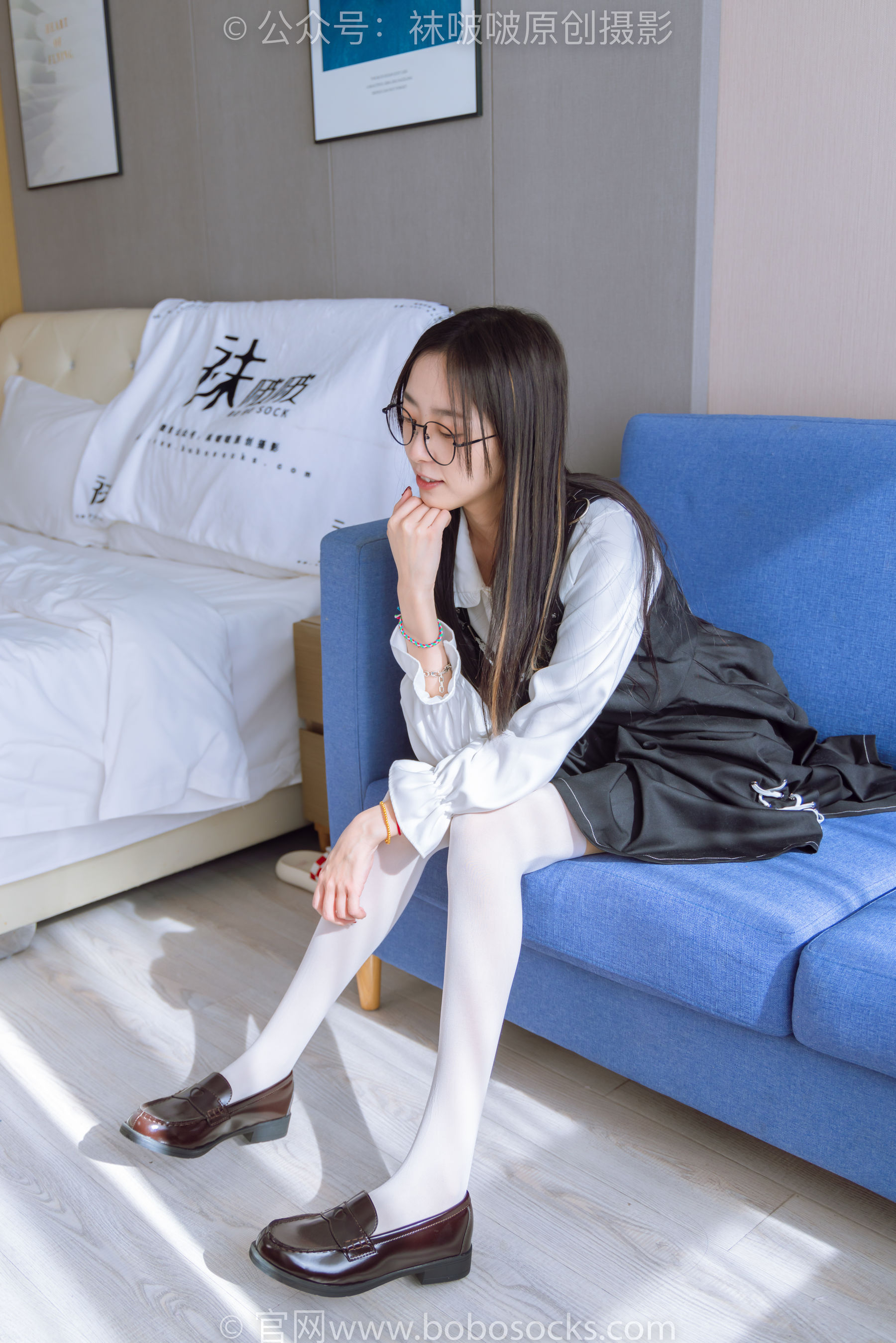 BoBoSocks袜啵啵 No.177 稚予-皮鞋、厚白丝（脚底猫爪印款）
