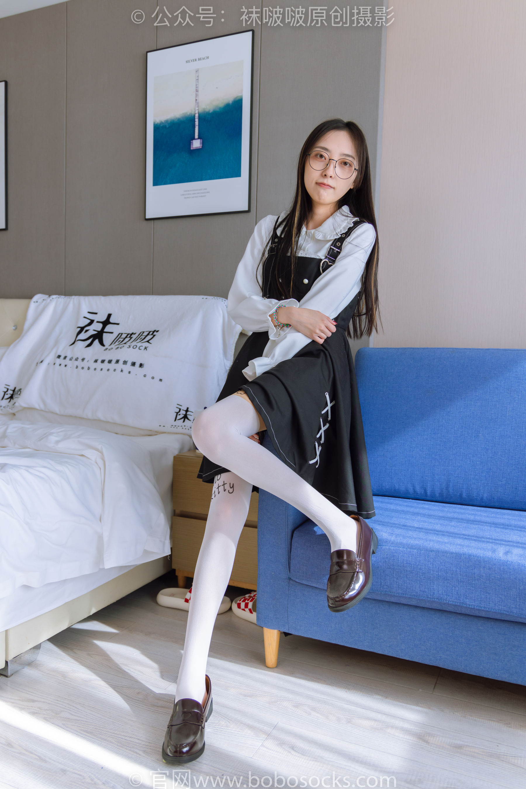 BoBoSocks袜啵啵 No.177 稚予-皮鞋、厚白丝（脚底猫爪印款）