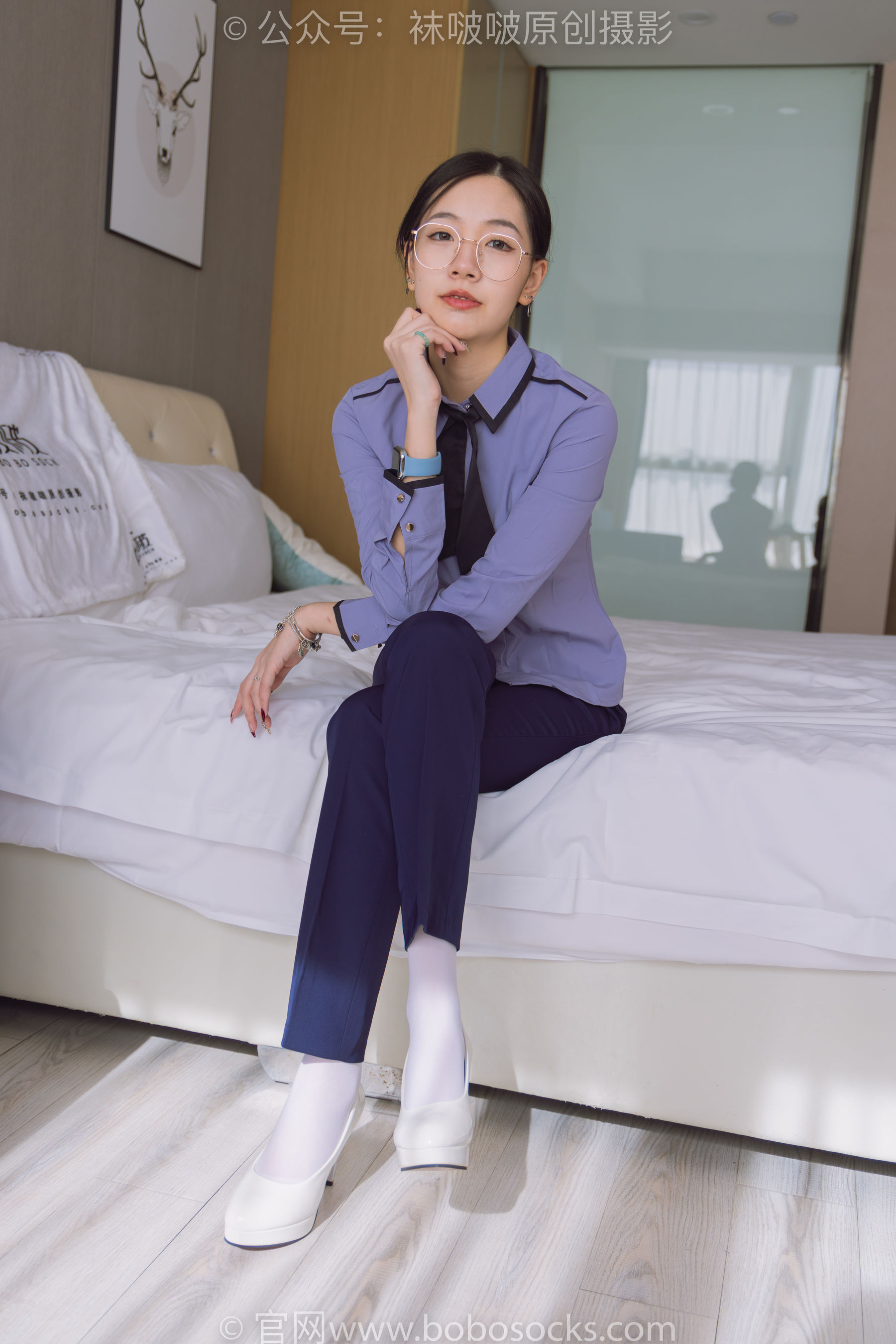 BoBoSocks袜啵啵 No.178 小甜豆-高跟鞋、厚白丝、ol风裤里丝