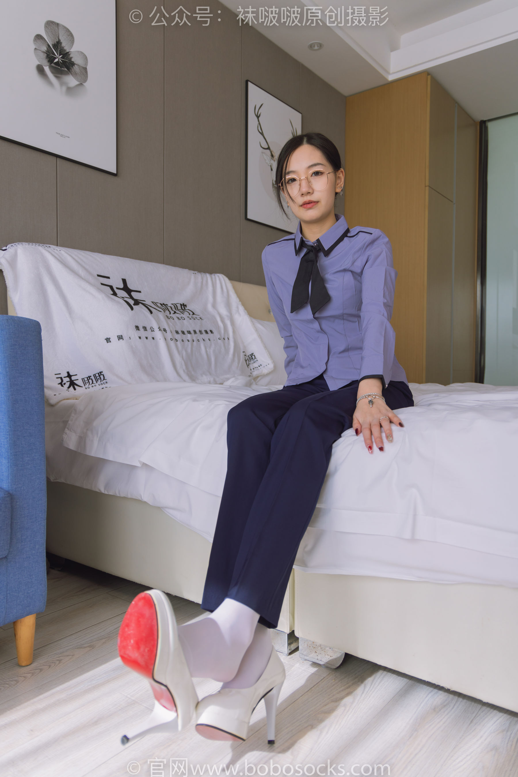 BoBoSocks袜啵啵 No.178 小甜豆-高跟鞋、厚白丝、ol风裤里丝