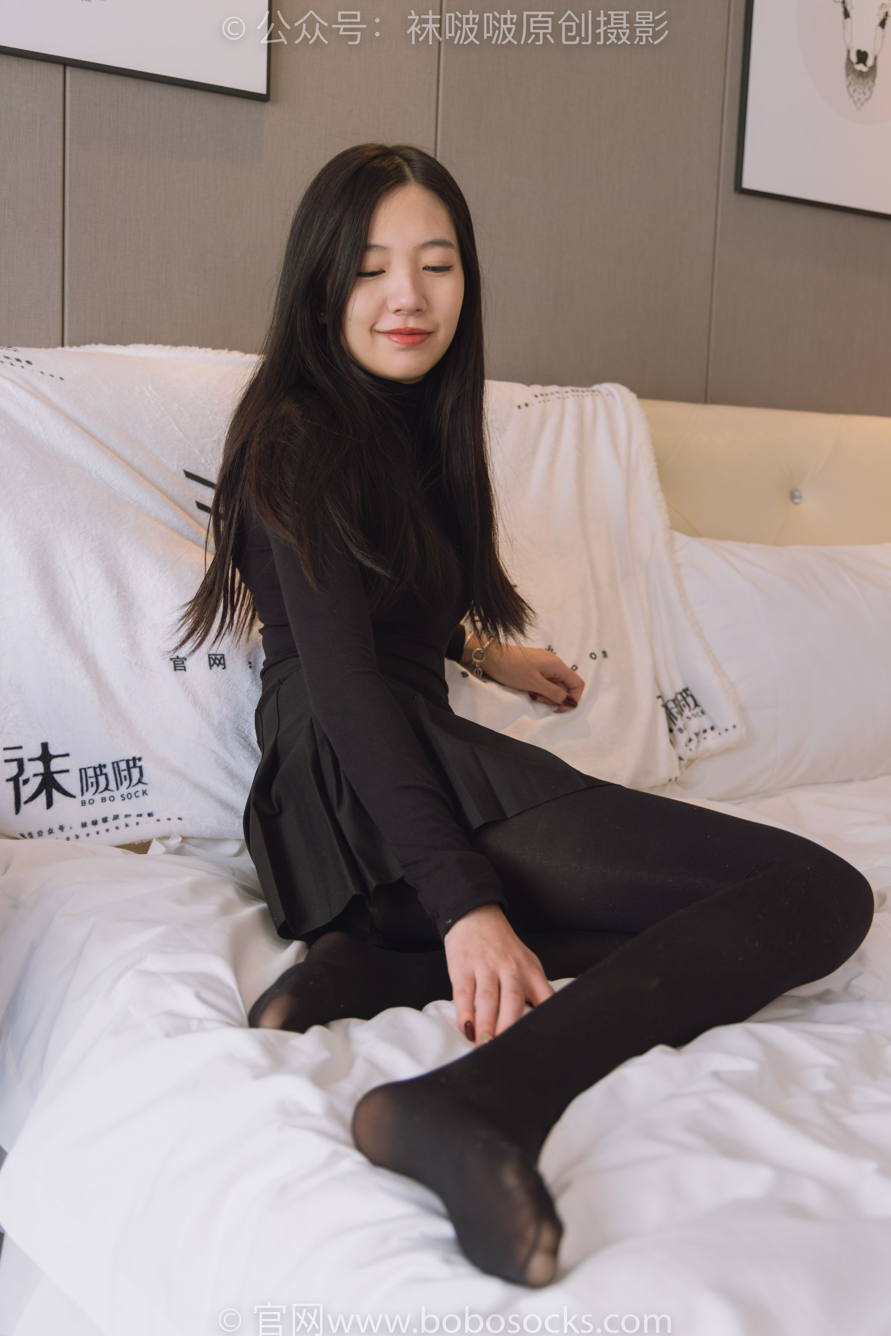 BoBoSocks袜啵啵 No.184 小甜豆-黑皮鞋、厚黑丝