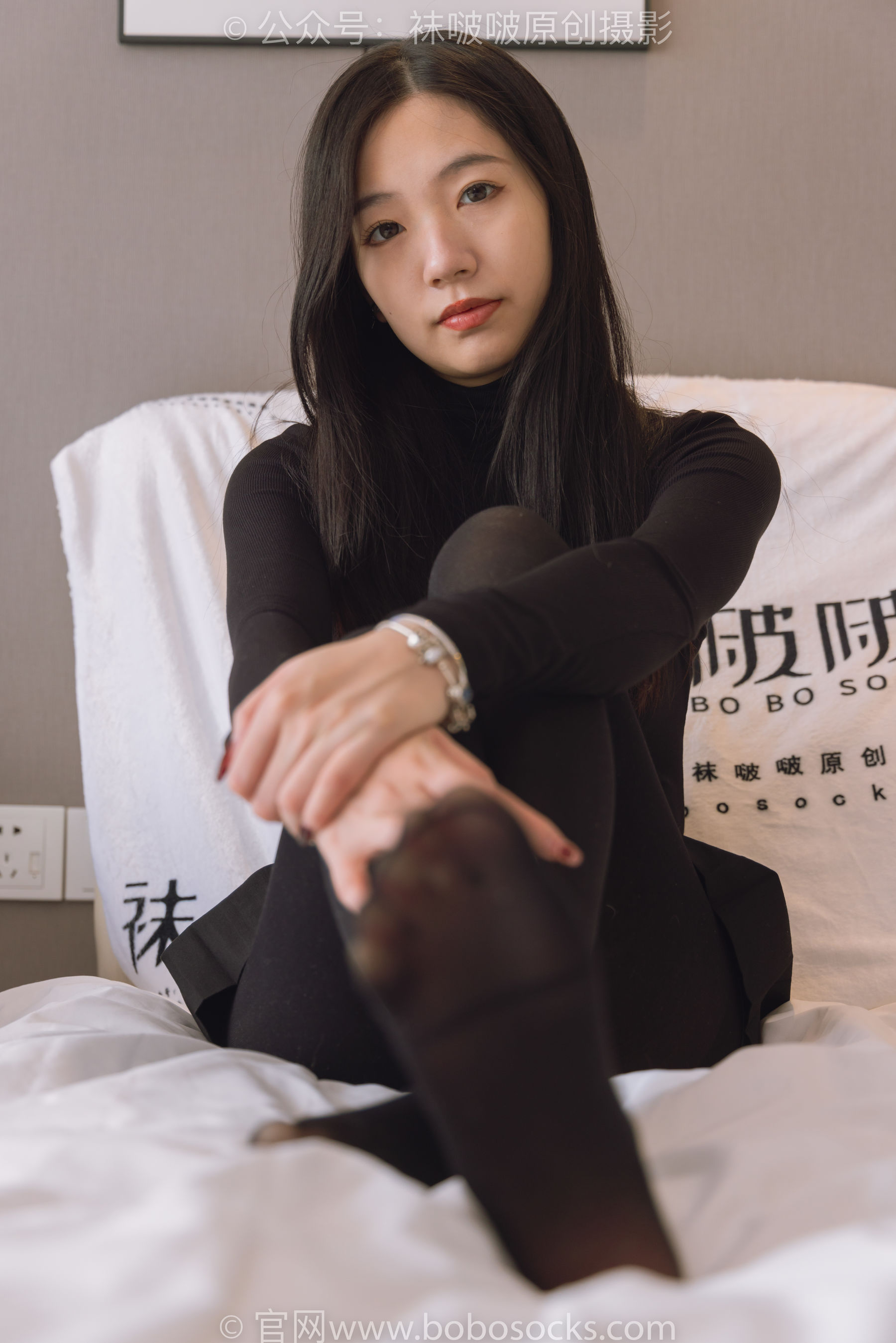BoBoSocks袜啵啵 No.184 小甜豆-黑皮鞋、厚黑丝