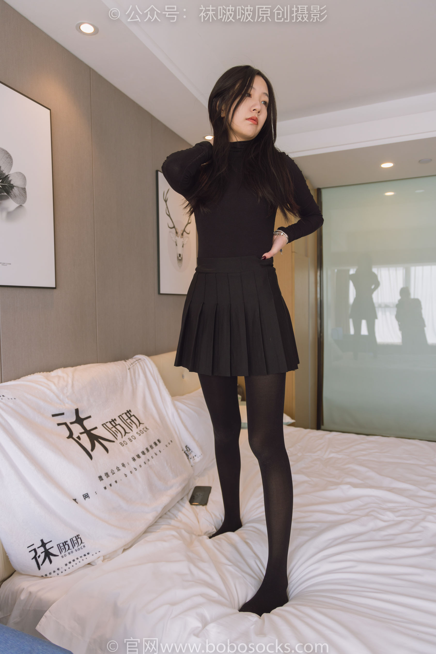 BoBoSocks袜啵啵 No.184 小甜豆-黑皮鞋、厚黑丝