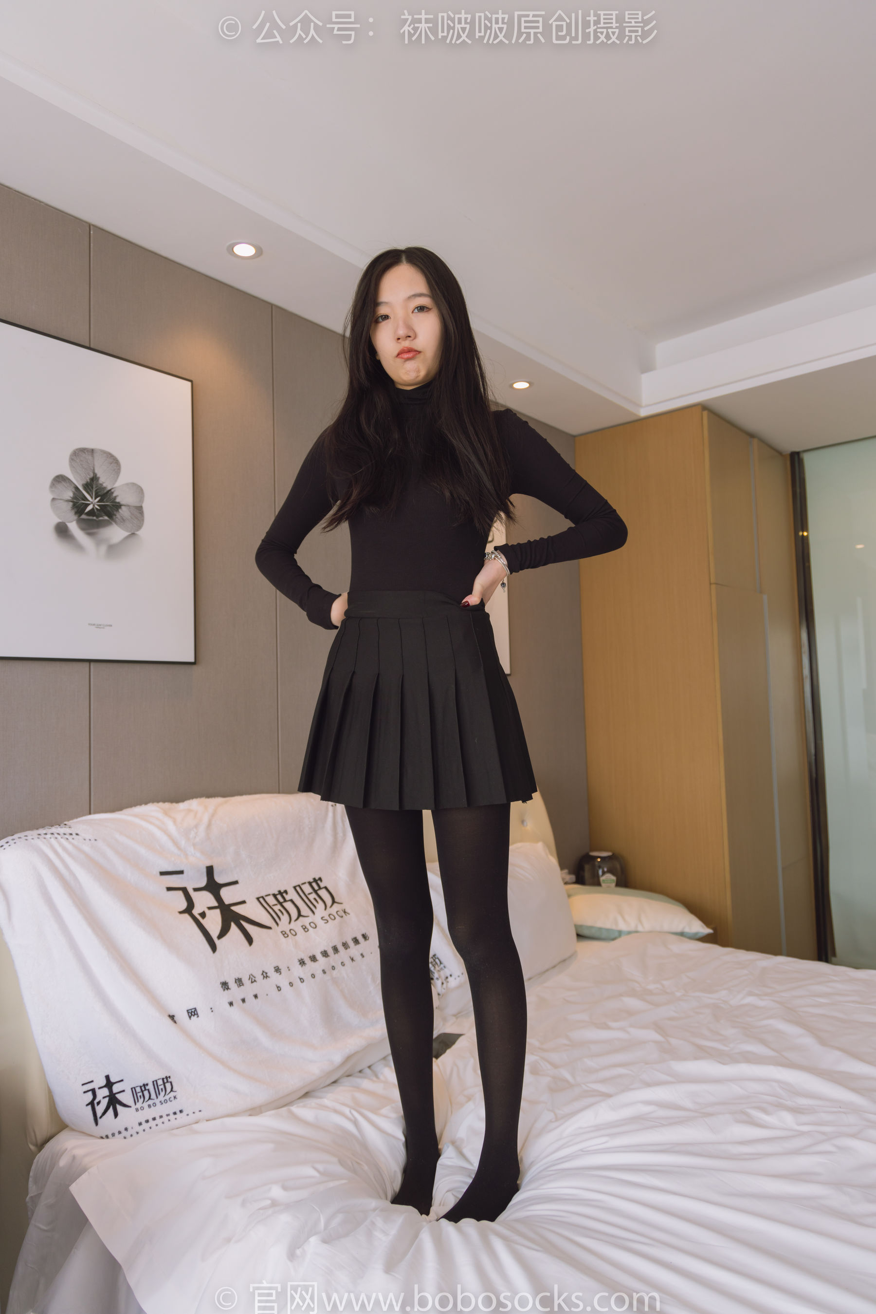 BoBoSocks袜啵啵 No.184 小甜豆-黑皮鞋、厚黑丝