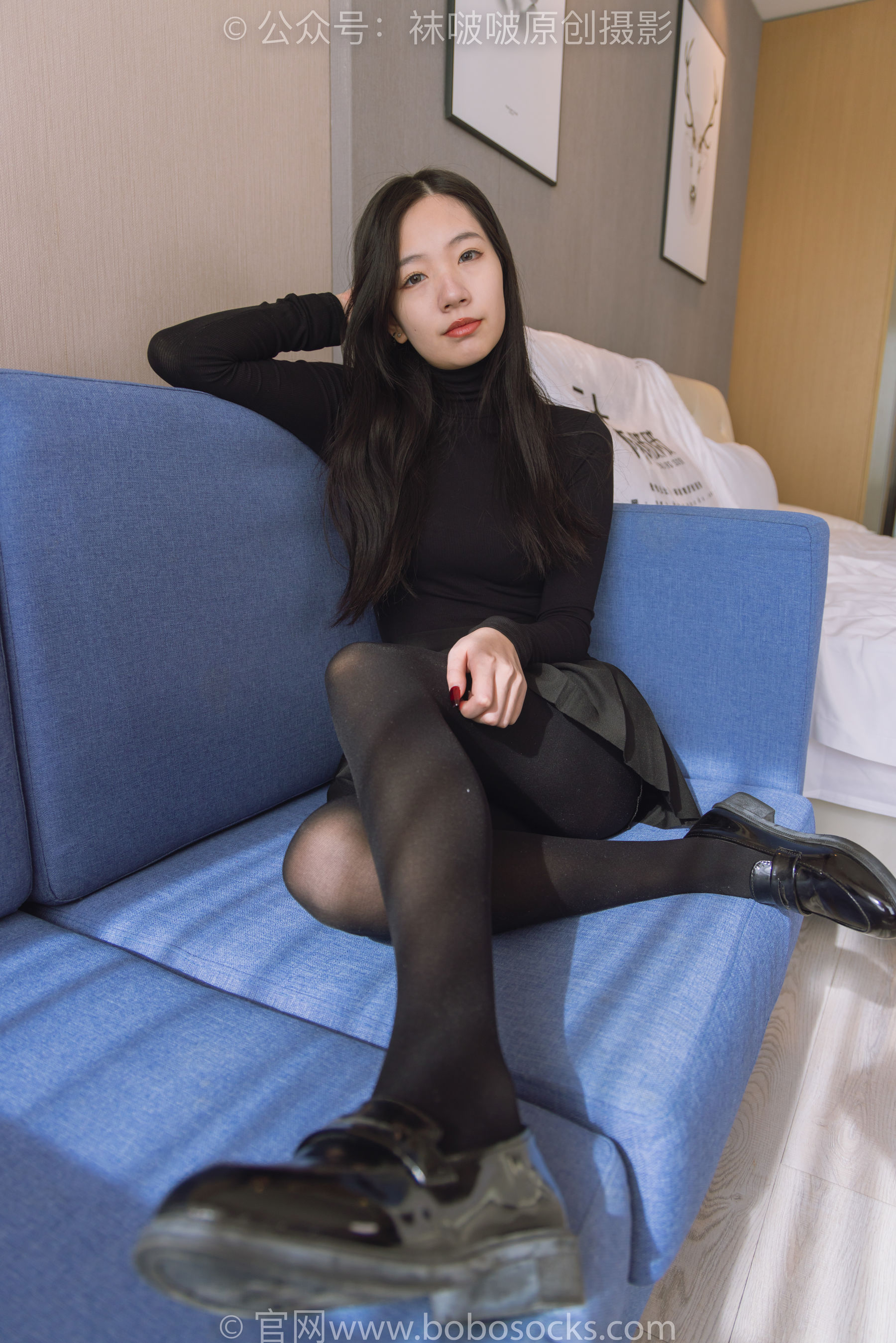 BoBoSocks袜啵啵 No.184 小甜豆-黑皮鞋、厚黑丝